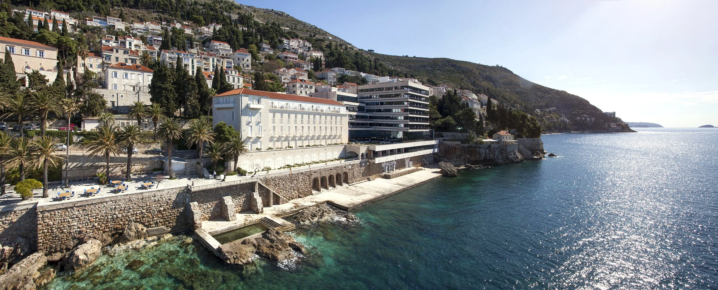 Hotel Excelsior as viewed from the Old Town in Dubrovnik, Croatia