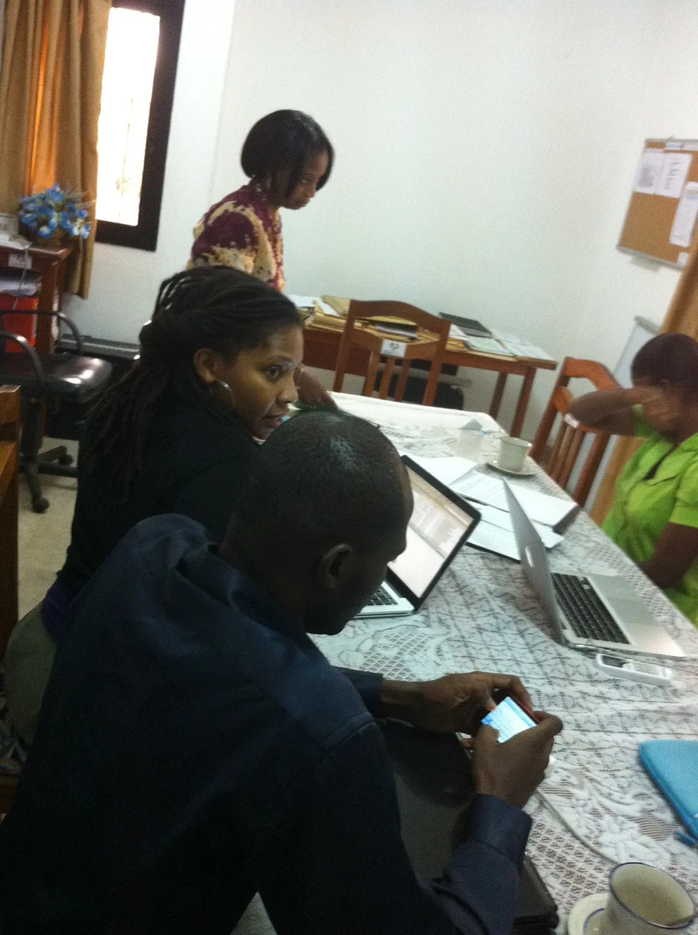 Meeting with in country team in Abidjan.