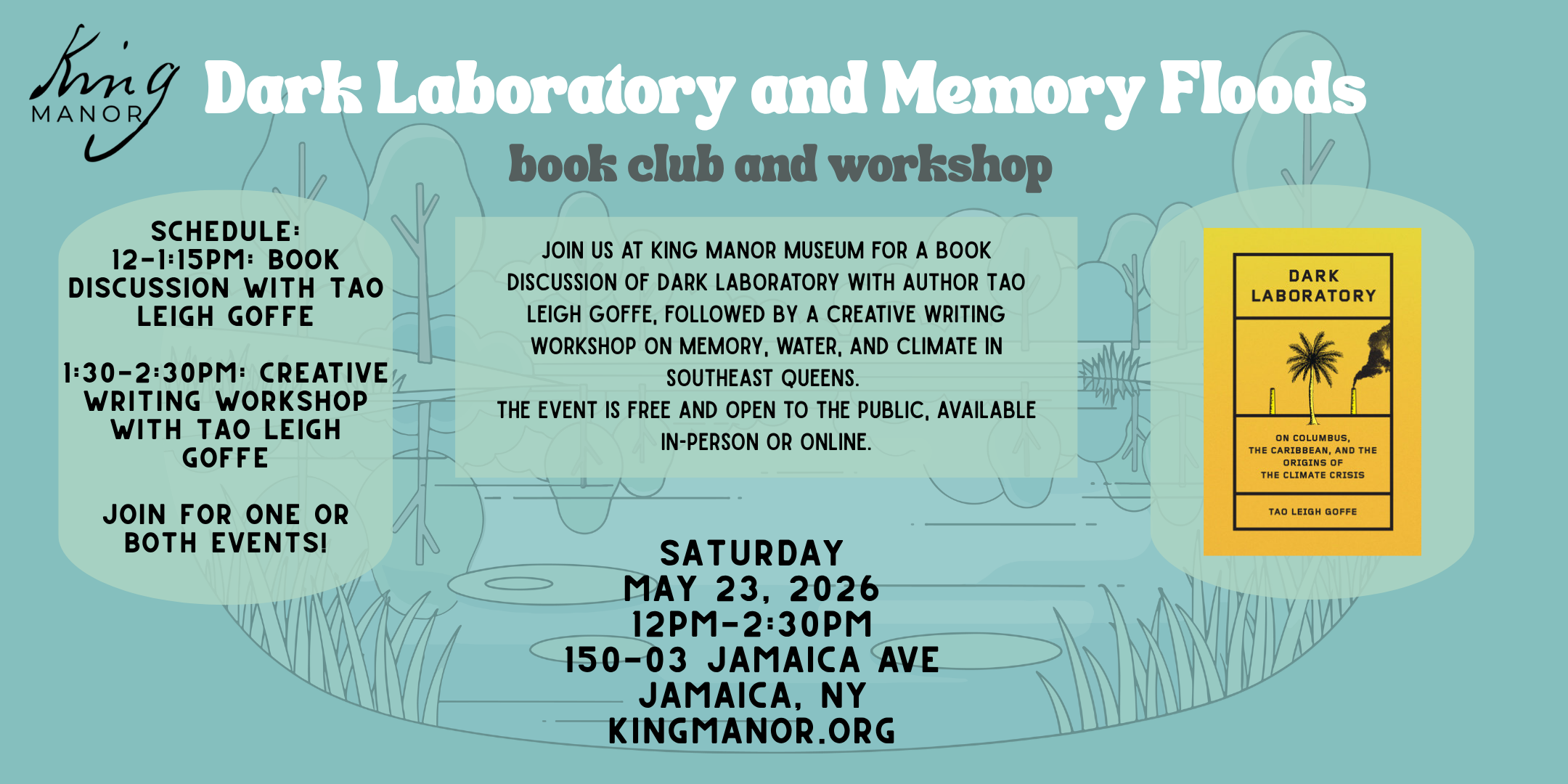 Notes From A Dark Lab: A Book Talk and Writing Workshop with Tao Leigh Goffe