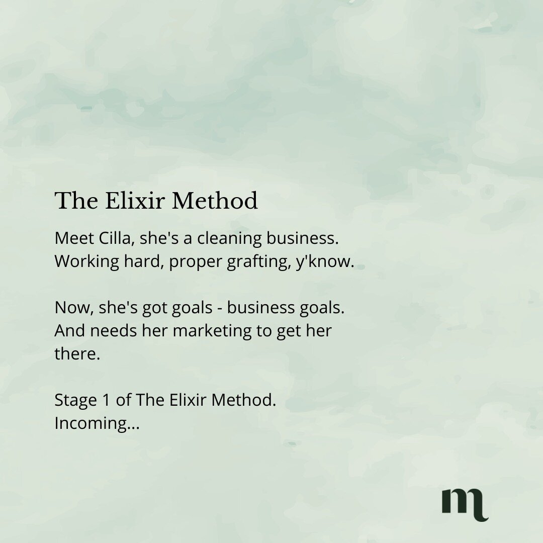 What are you trying to achieve with your marketing? Tell me in the comments section 👇 

The method I have devised, The Elixir Method, focuses on the customer journey, to ensure all aspects and avenues are covered. Plus it sets you in good stead to r