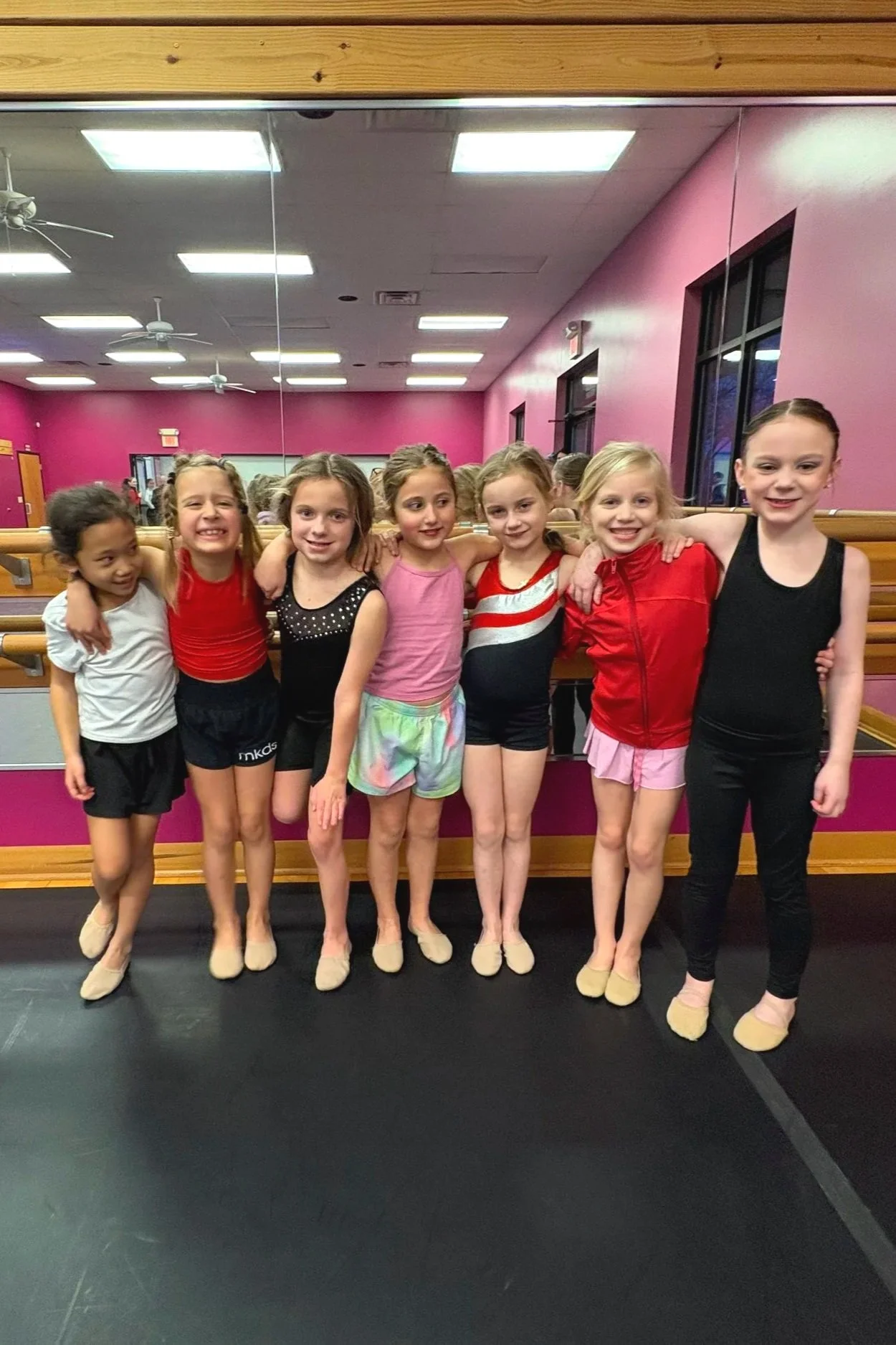 A group of 7 young children on the MDKS pre competition team.