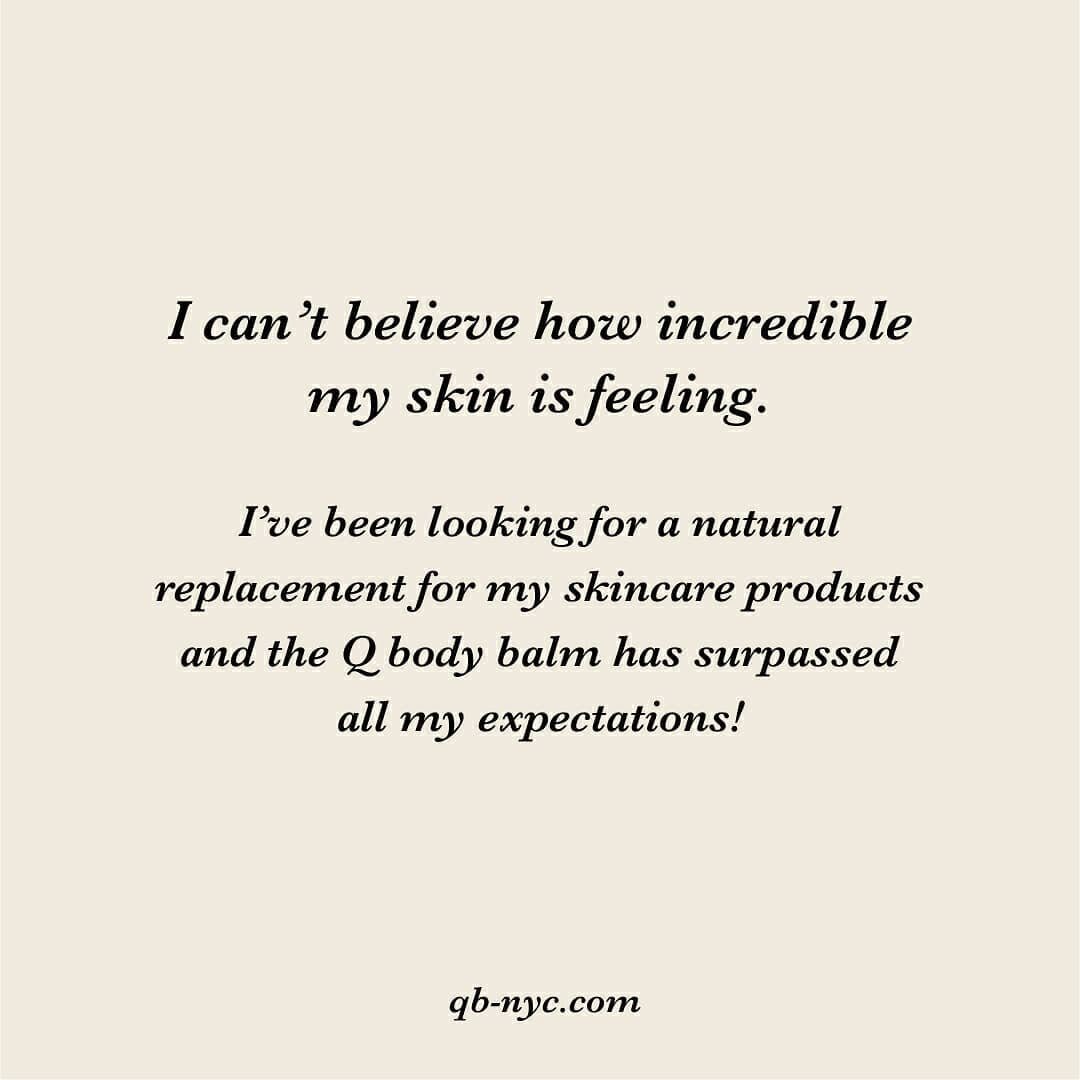 So much love for our Q organic body and face balm! Thank you Mary 💛 

&quot;I can't believe how incredible my skin is feeling. I've been looking for a natural replacement for my skincare products and the Q body balm has surpassed all my expectations