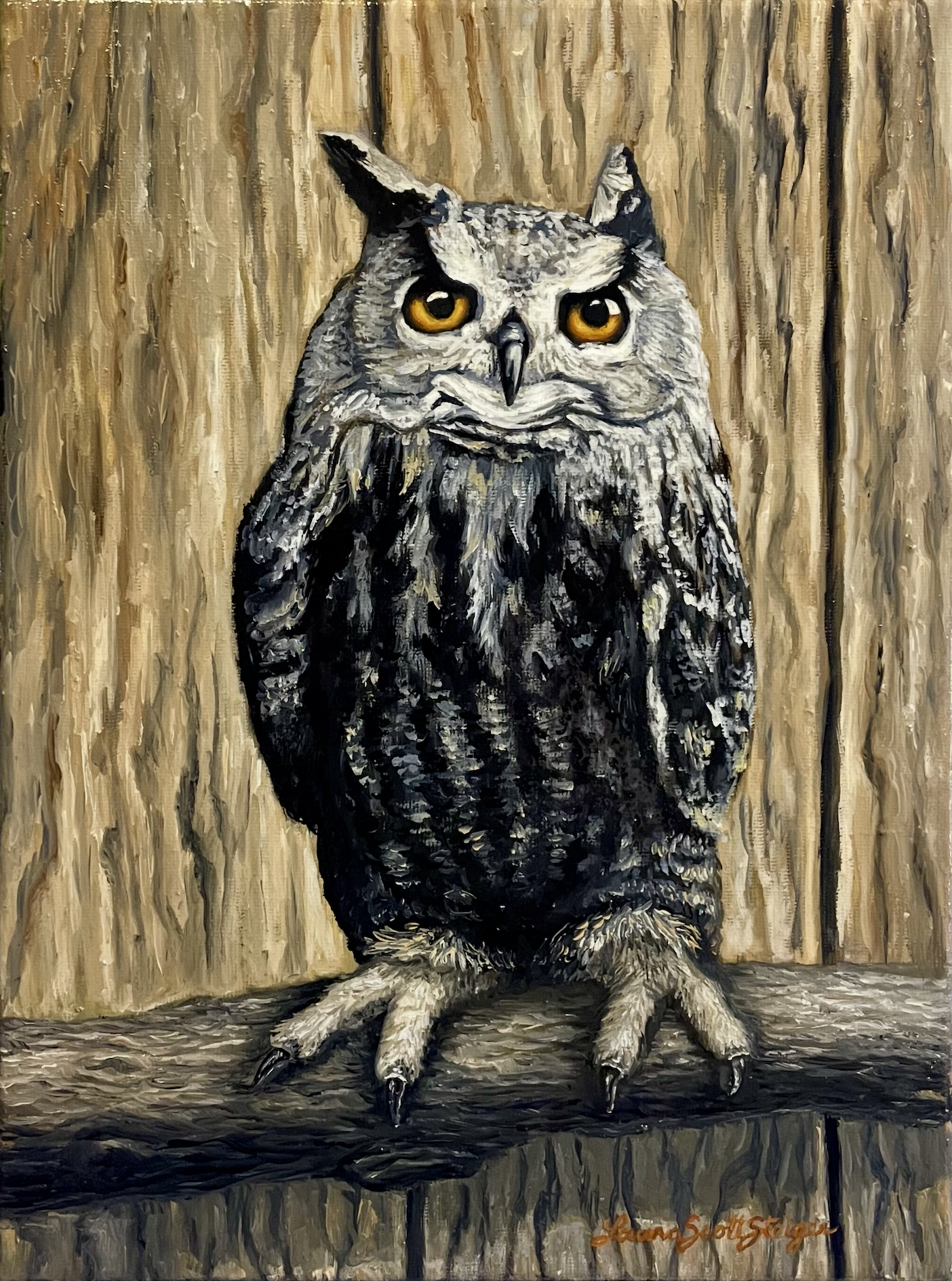 "Edinburgh Owl"
Oil on Canvas
12"x 9"
FOR SALE