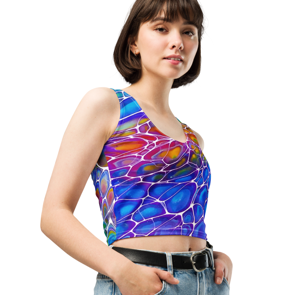 Blue Cell Crop Top