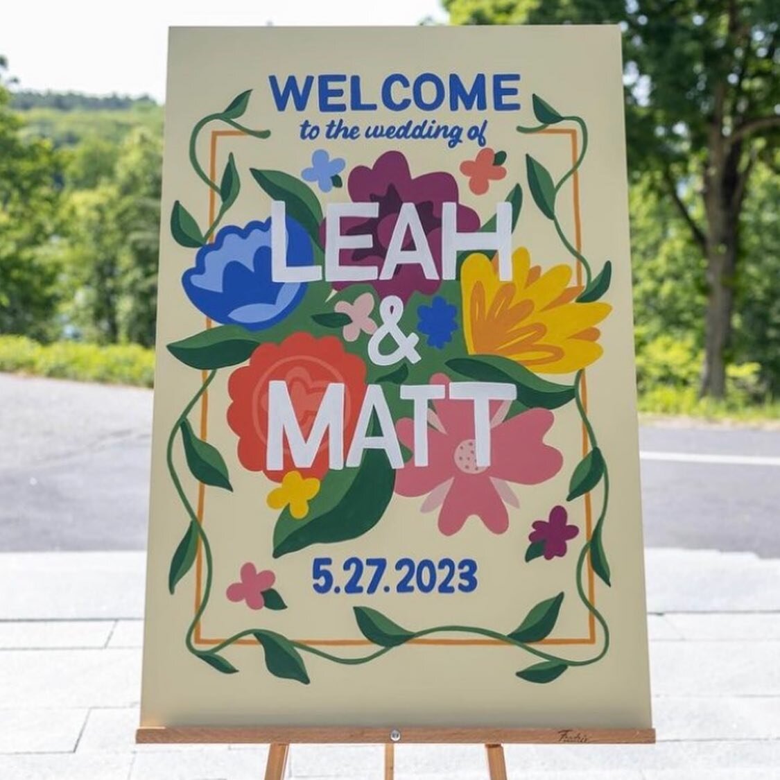 Made some signs for @leahhenoch and Matt for their wedding! I had so much fun designing &amp; painting them. @resinbyleah also made the table placements! Congrats to Leah &amp; Matt!