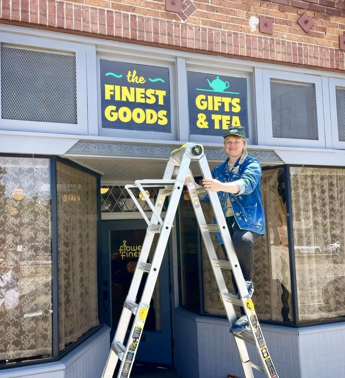 Flowers Finest — Window Sign Painting 