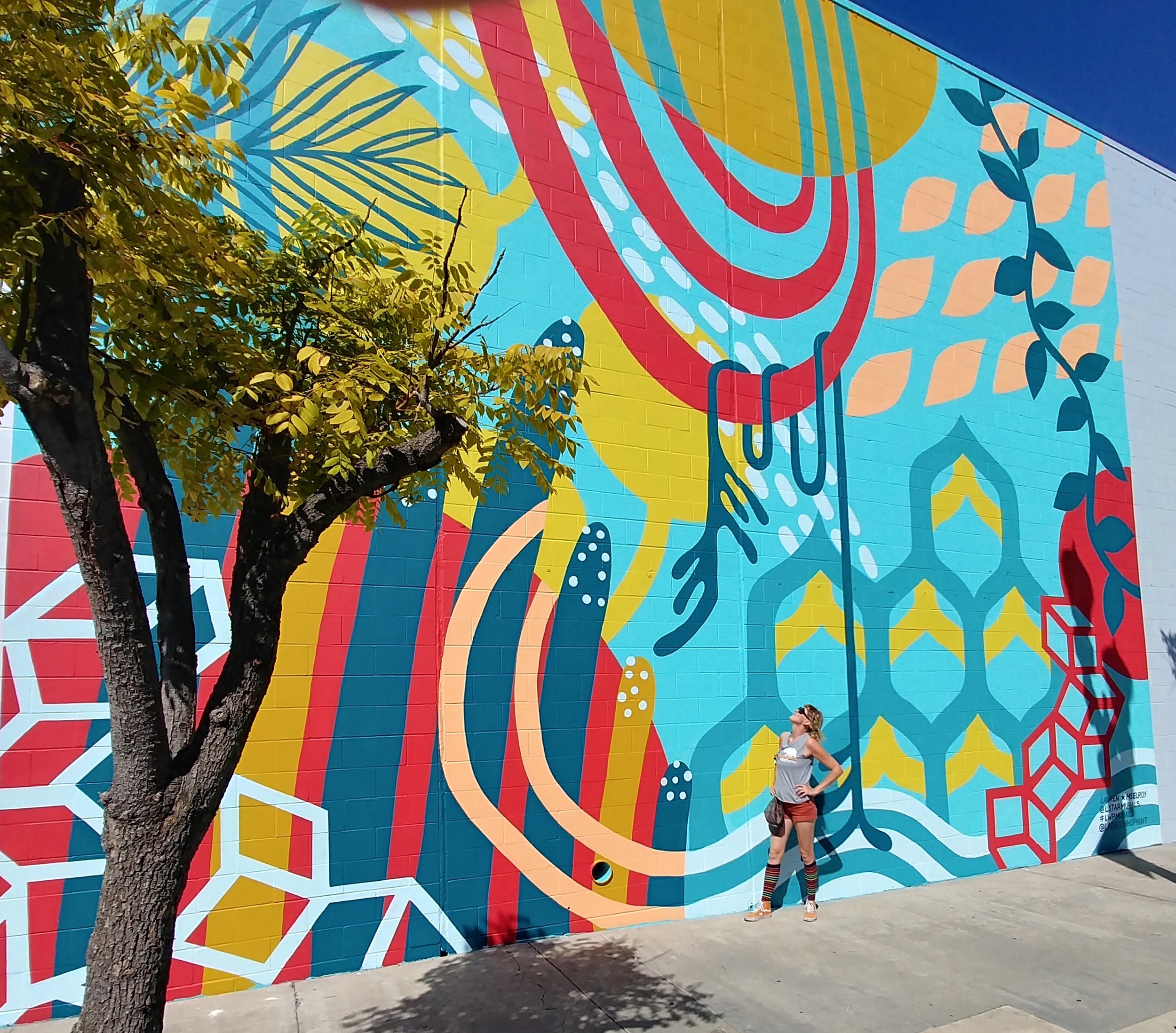 Ladies who paint mural