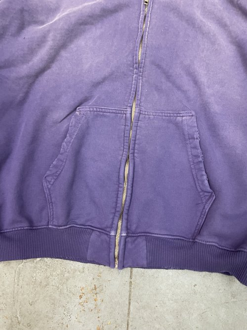 OVERSIZE ZIP UP HOODIE AGED PURPLE — MOOJIMOOJI