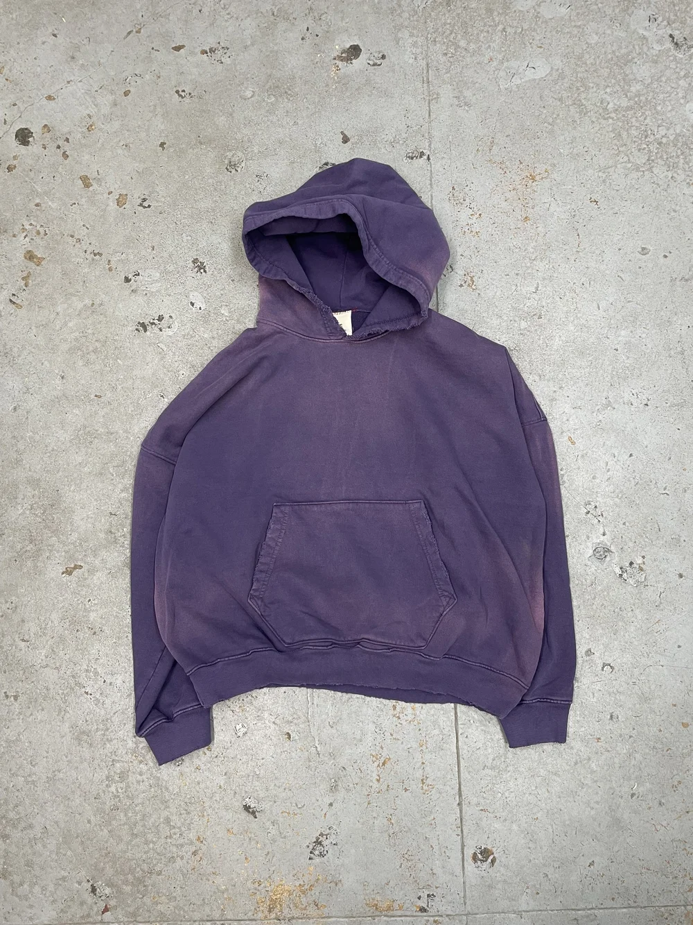 OVERSIZE CROP HOODIE AGED PURPLE — MOOJIMOOJI