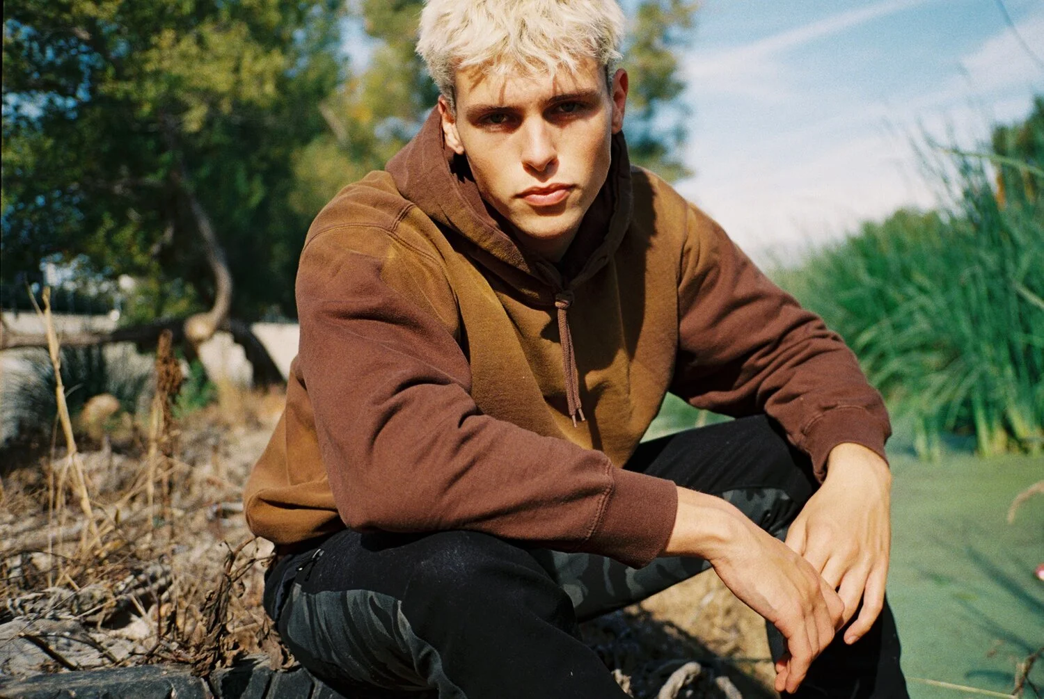 トップス BIO-24SS FADED HOODIE-Brown Hooded Sweatshirt - Faded Brown – evan kinori