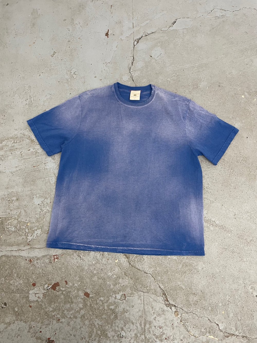 OVERSIZE CROP T-SHIRT / AGED BLUE — MOOJIMOOJI