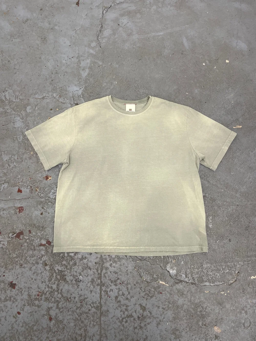 OVERSIZE CROP T-SHIRTS AGED SAGE GREEN — MOOJIMOOJI