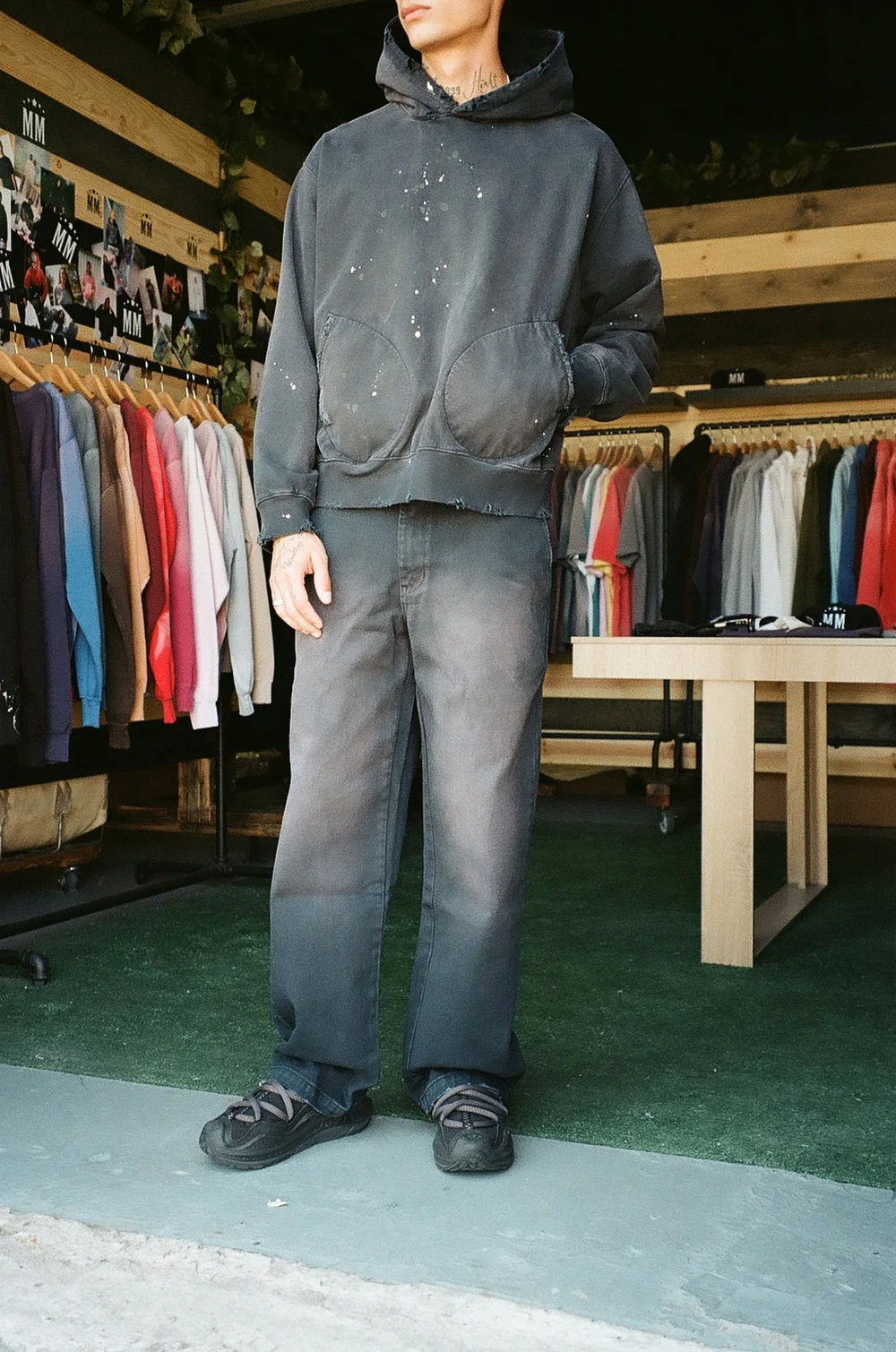 MOOJI WORK PANTS 02 AGED BLACK — MOOJIMOOJI