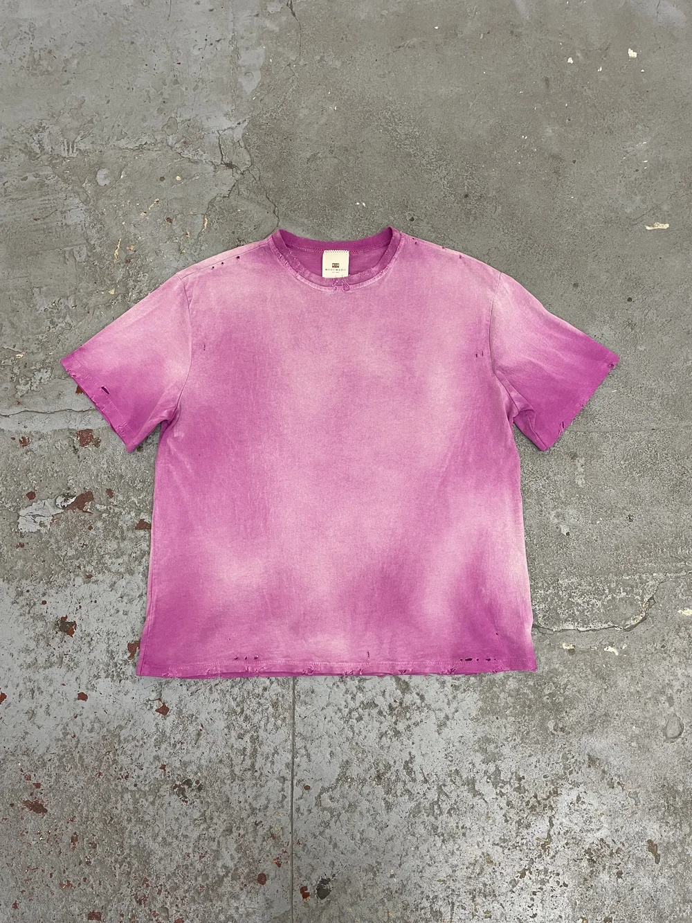 OVERSIZED CROP T-SHIRTS AGED FUCHSIA (SINGLE STITCH) — MOOJIMOOJI