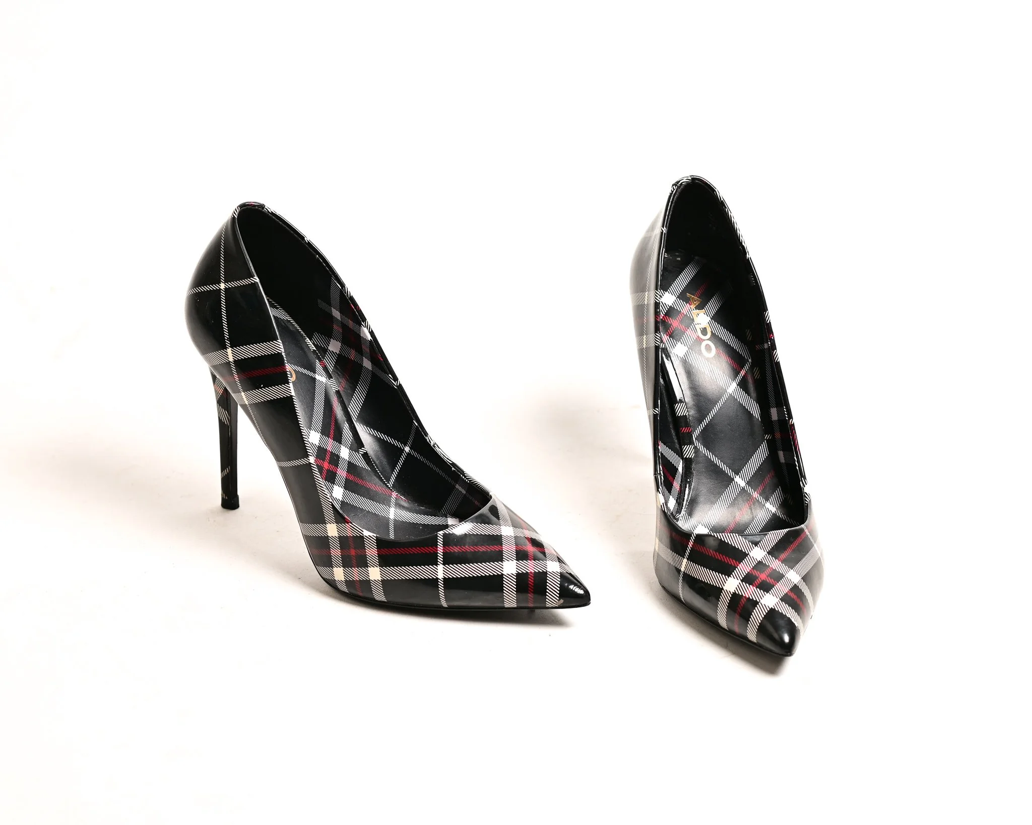 Aldo Plaid Heels