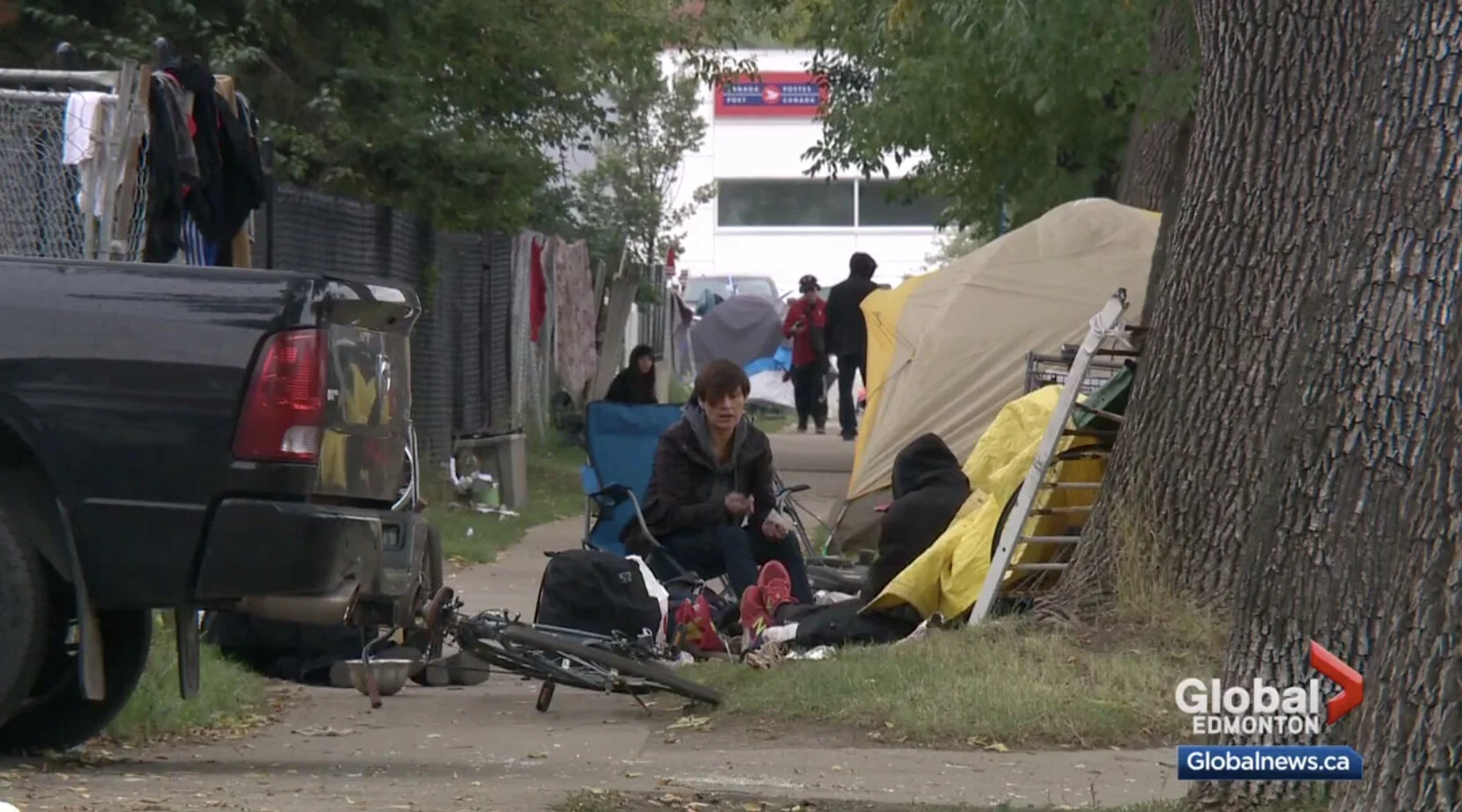 Homeless camps set up in downtown Edmonton raise questions over safe spaces for less fortunate