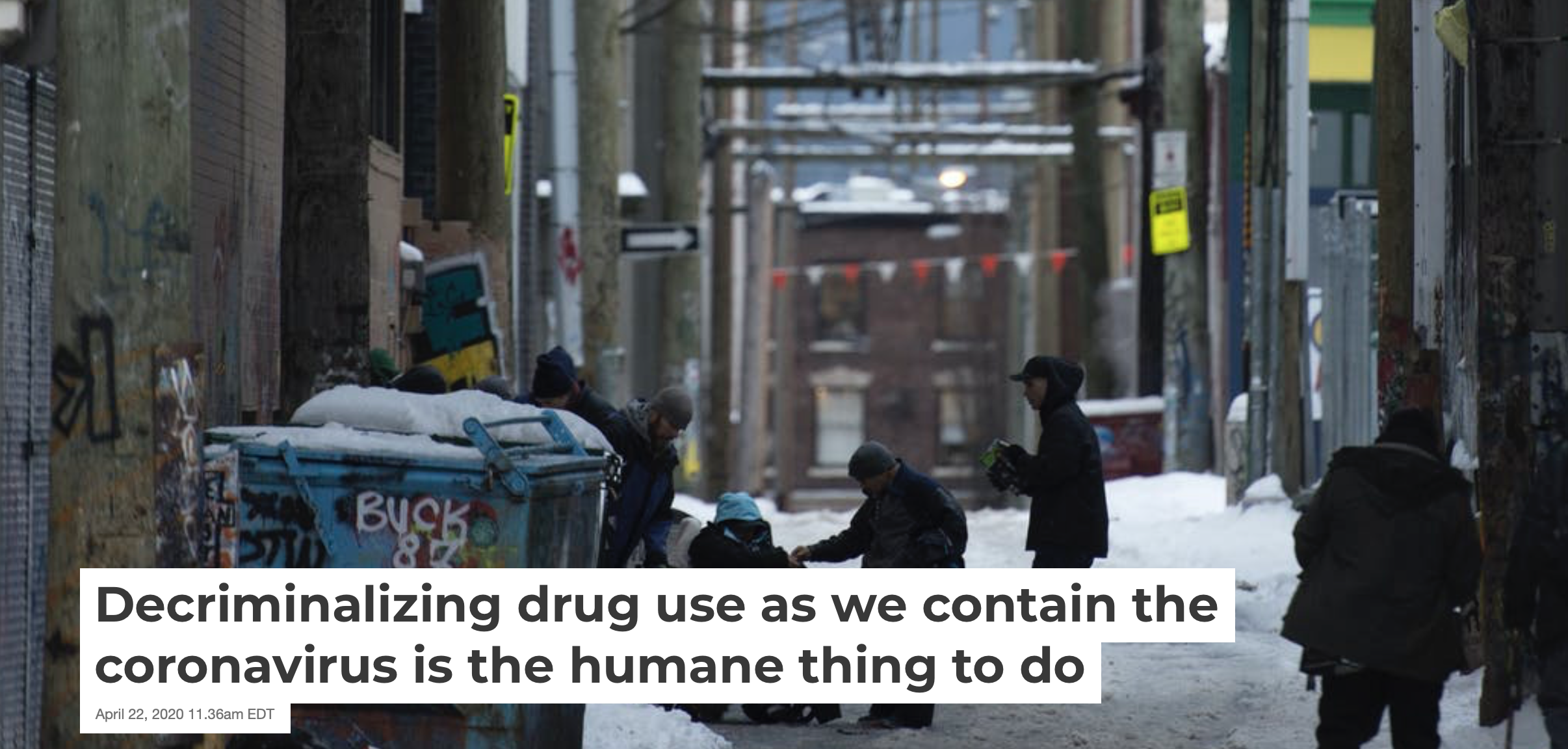 Decriminalizing drug use as we contain the coronavirus is the humane thing to do