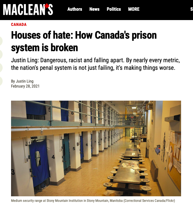 Houses of hate: How Canada's prison system is broken