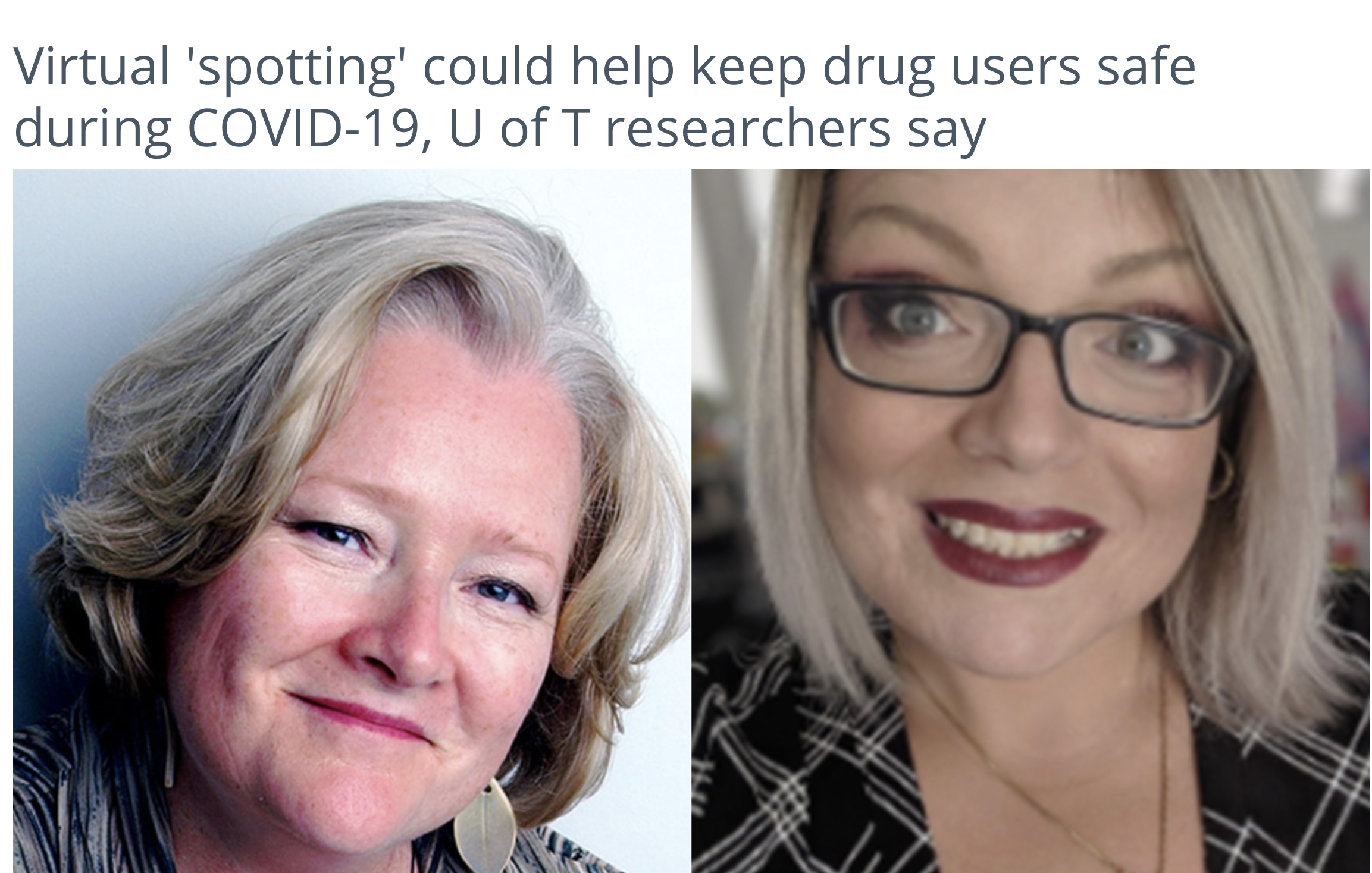 Virtual 'spotting' could help keep drug users safe during COVID-19, U of T researchers say