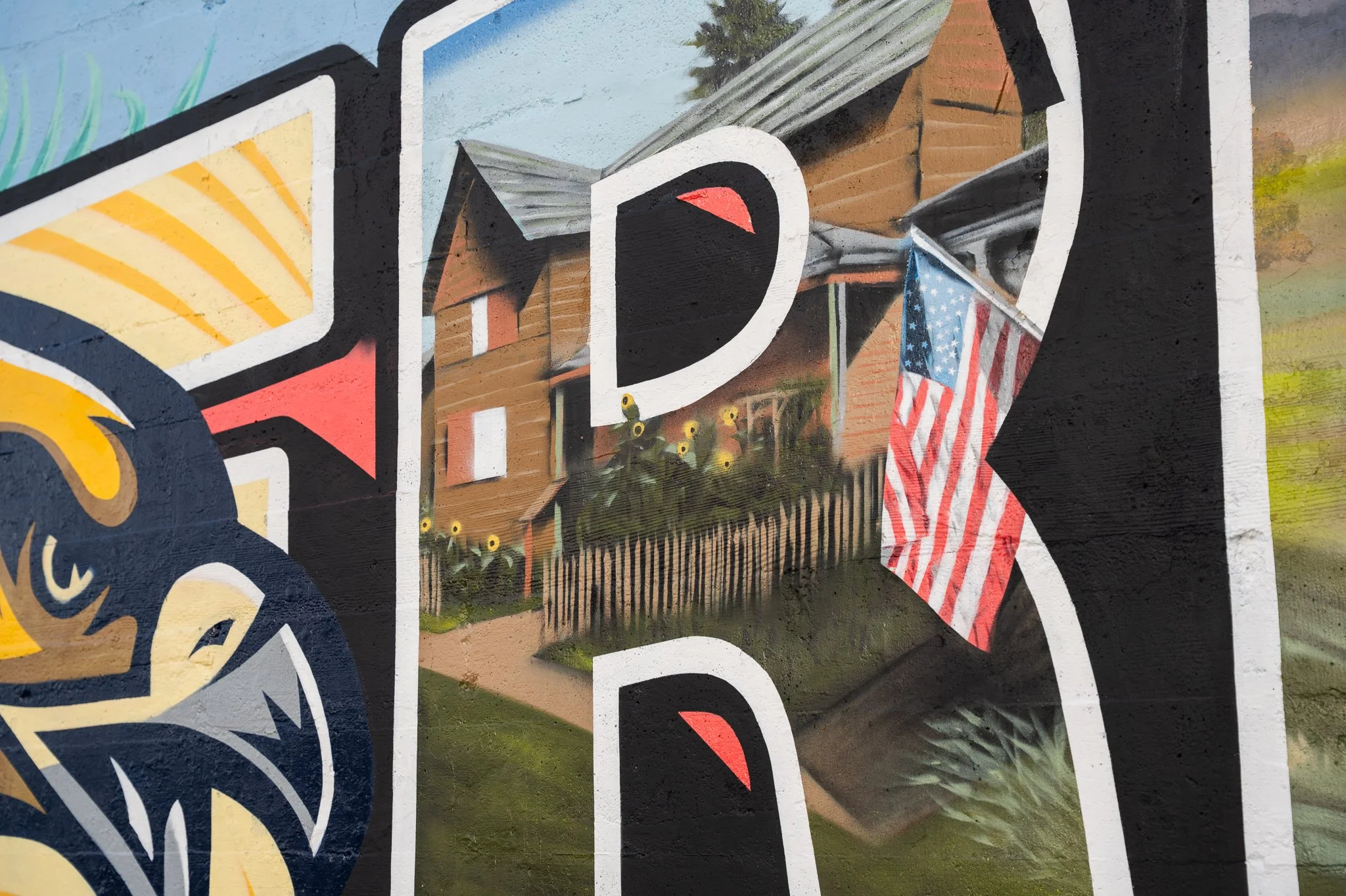 Greetings from Ferndale Mural 2025 (R Detail)