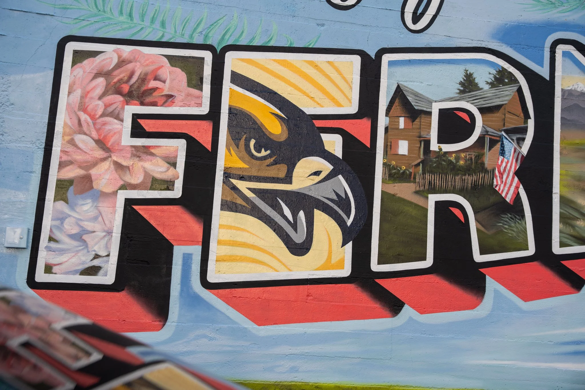 Greetings from Ferndale Mural 2025 (FER detail)