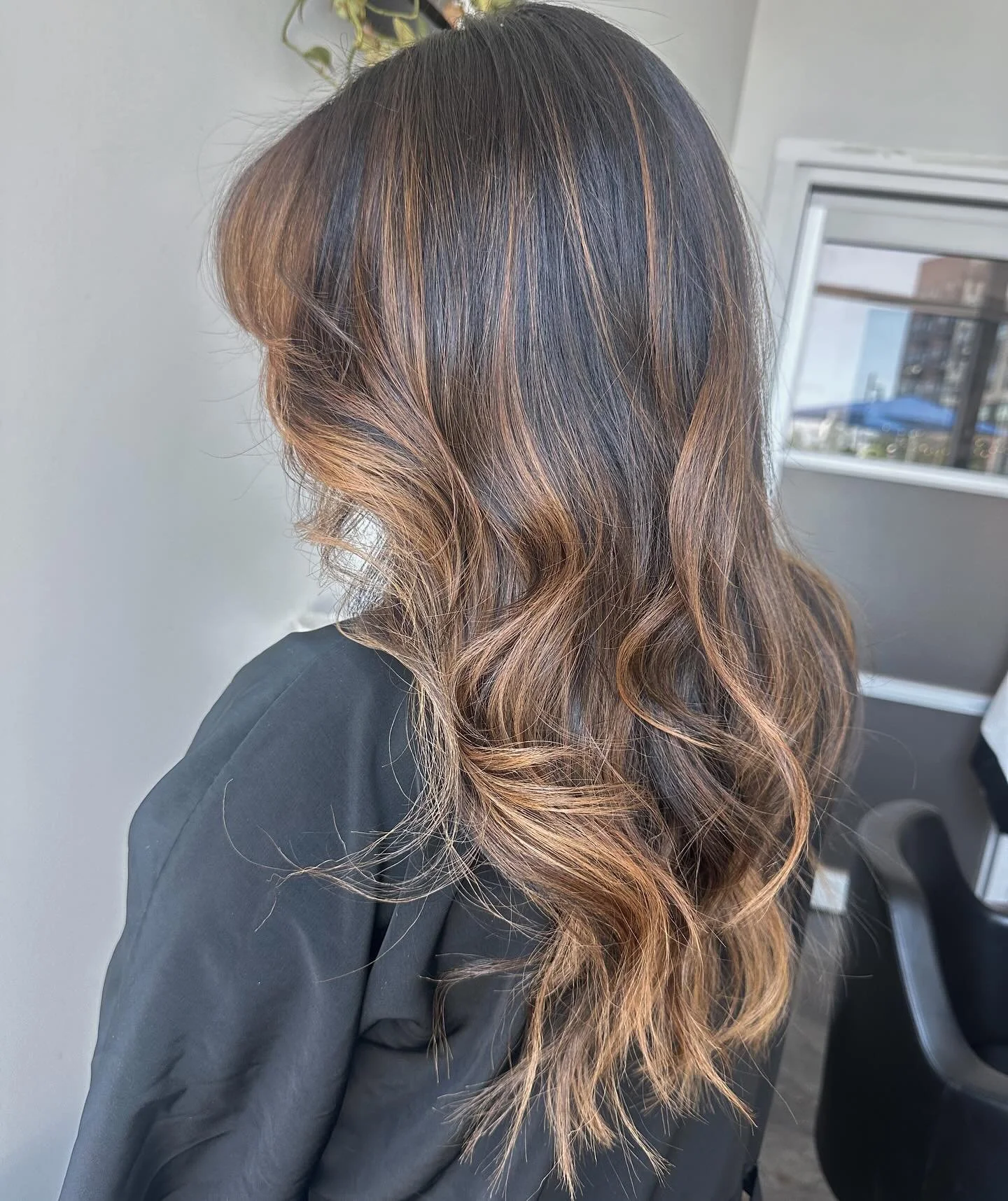Warm balayage is always the answer on a natural brunette

1. Gorgeous duh
2. Adds warmth to the face
3. Typically lower maintenance (ash fades quickly to warmer tones)