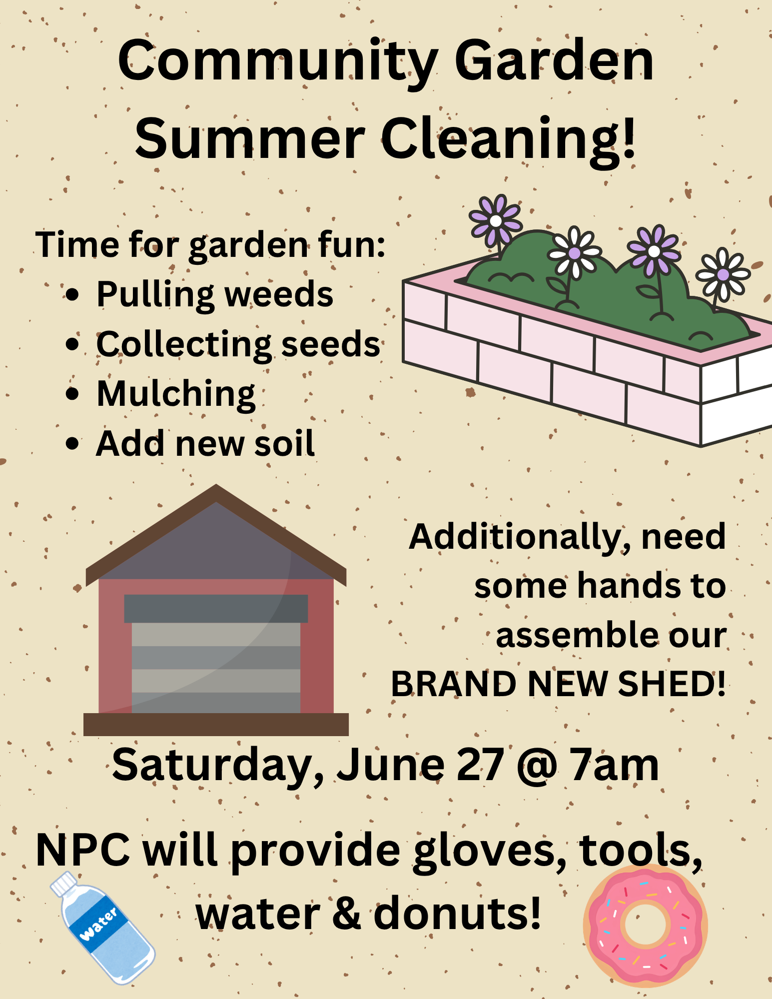 Community Garden Summer Cleaning