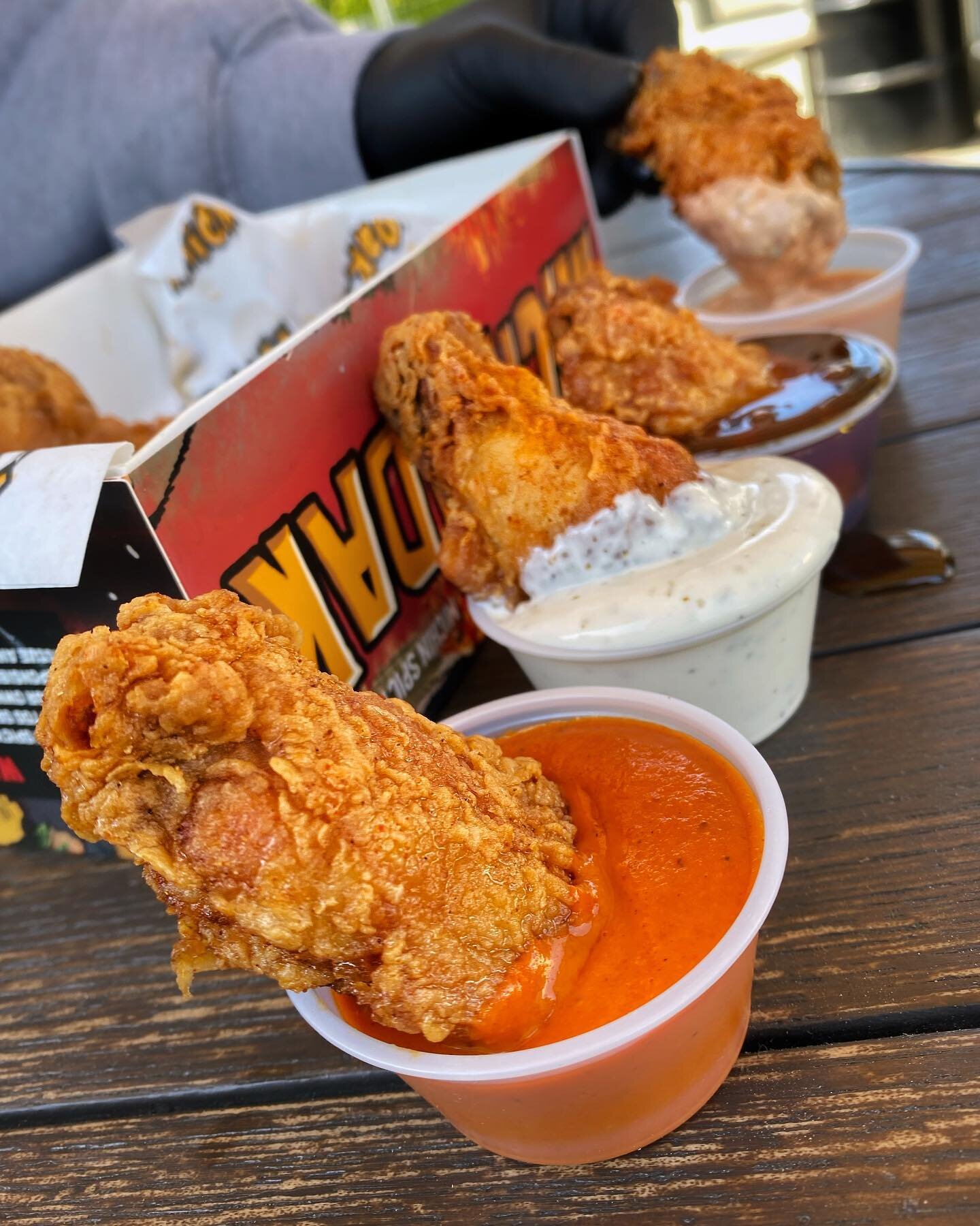 What&rsquo;s your favorite dipping sauce for your wings? 🍗🔥 Come find out this week! 😉 #michindak