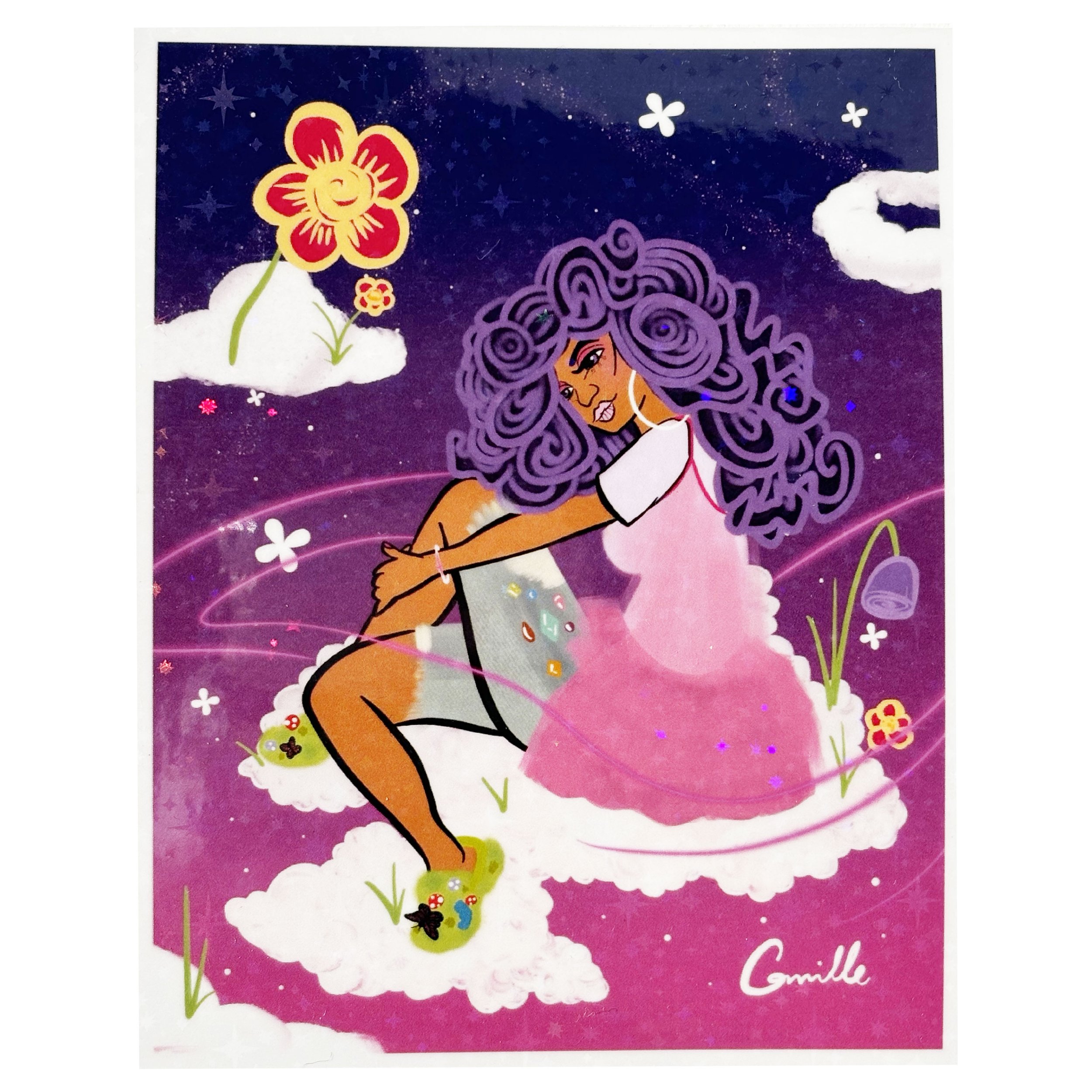 On A Cloud Sticker