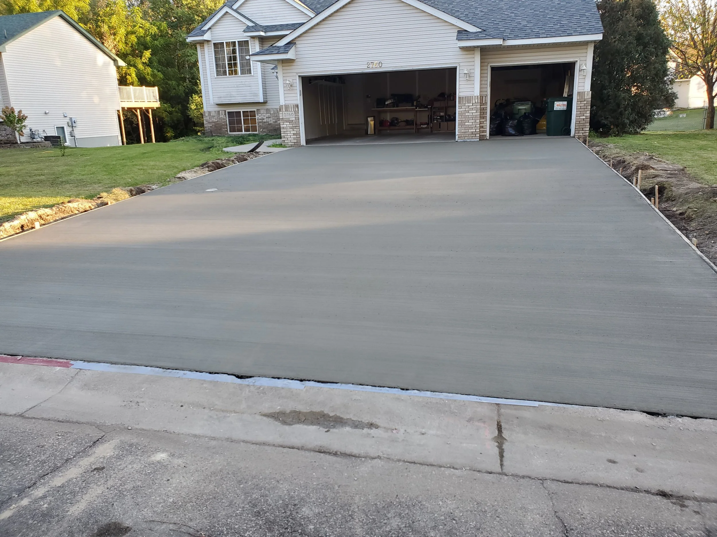 new concrete driveway