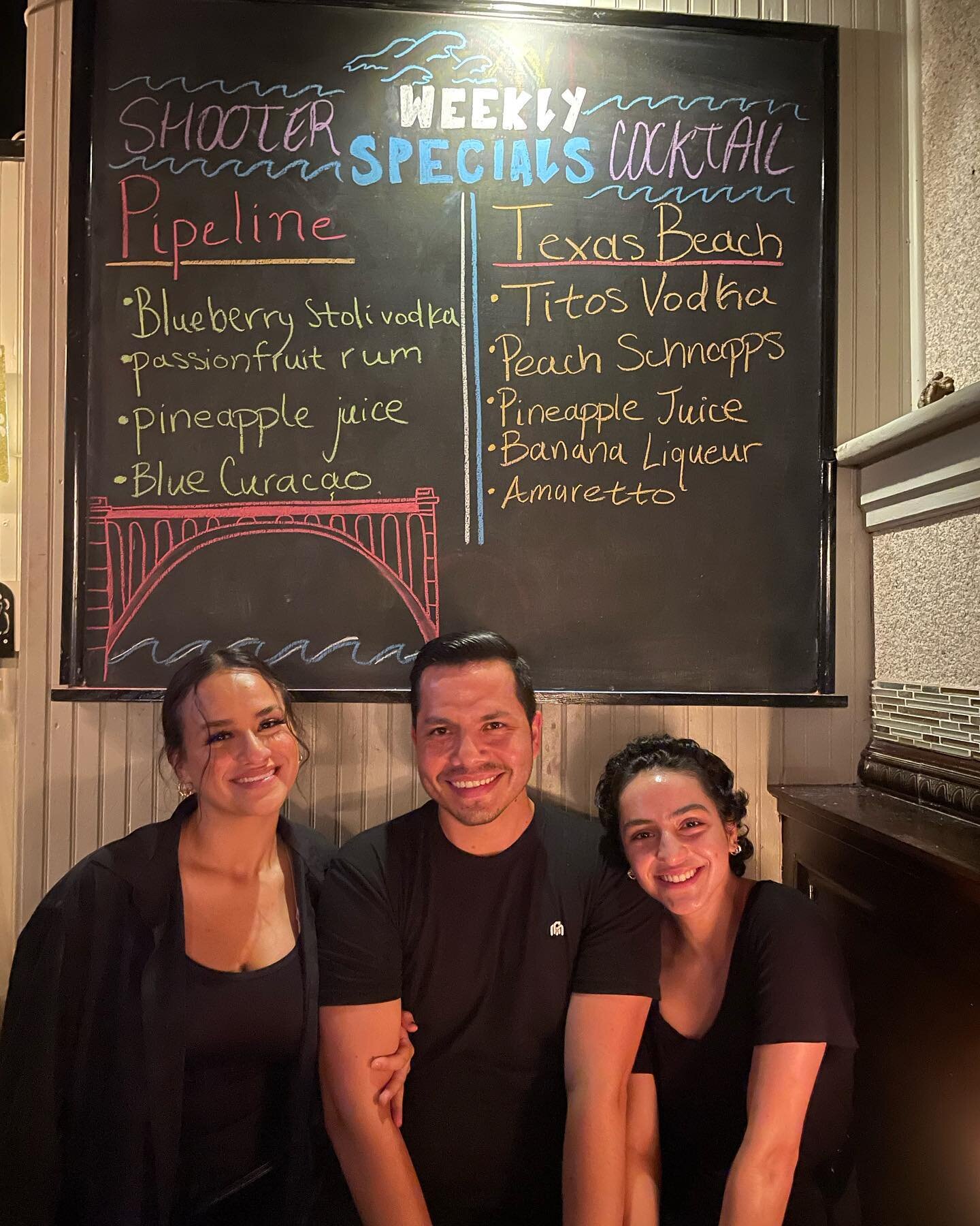 Our new cocktail and shooter specials!
