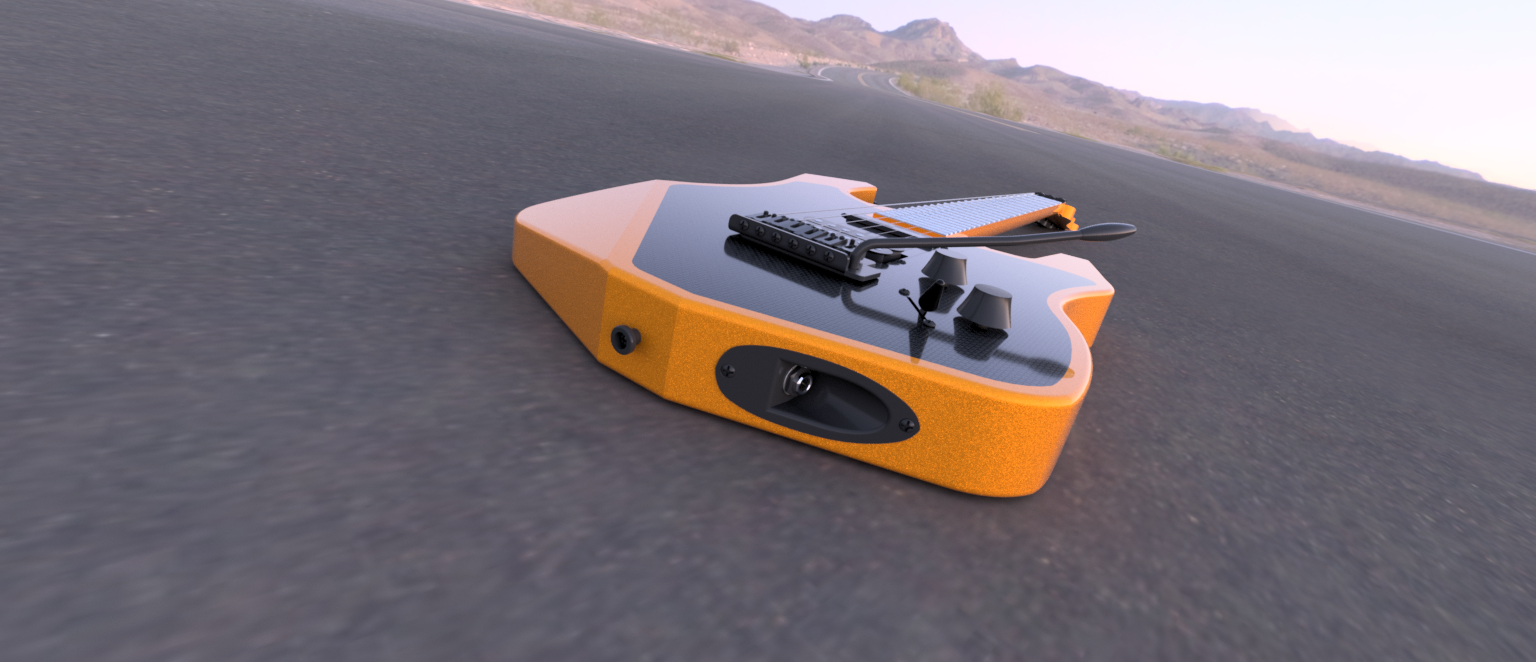 CNRG render modeled on the street with orange coating