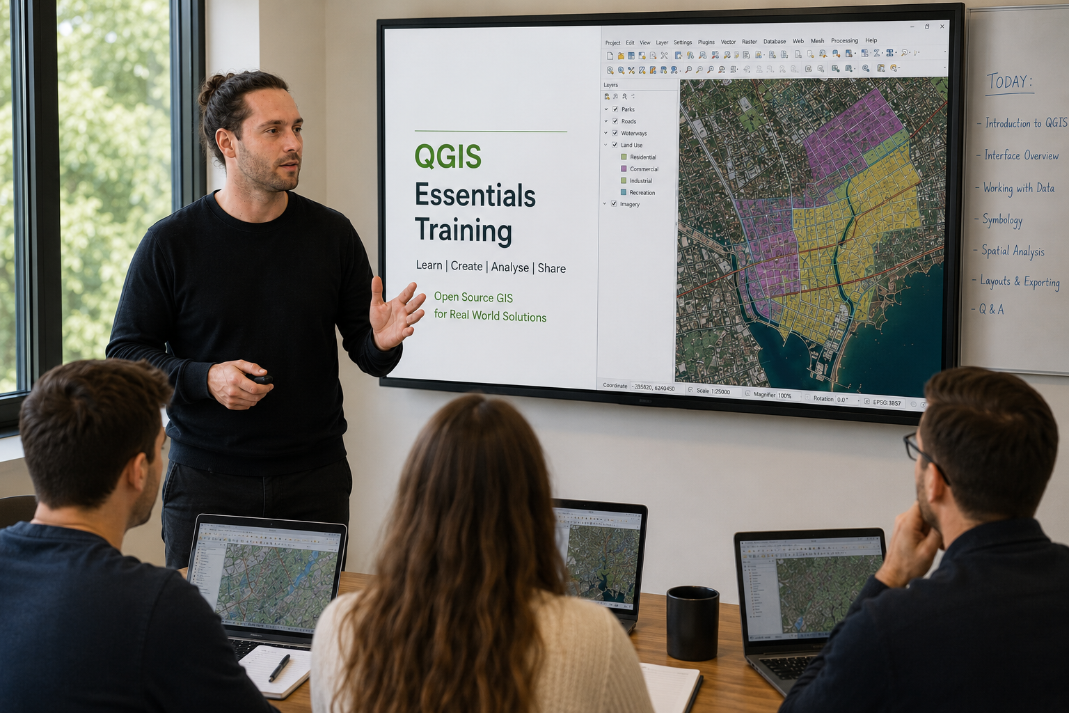 Onsite QGIS training by the spatial distillery