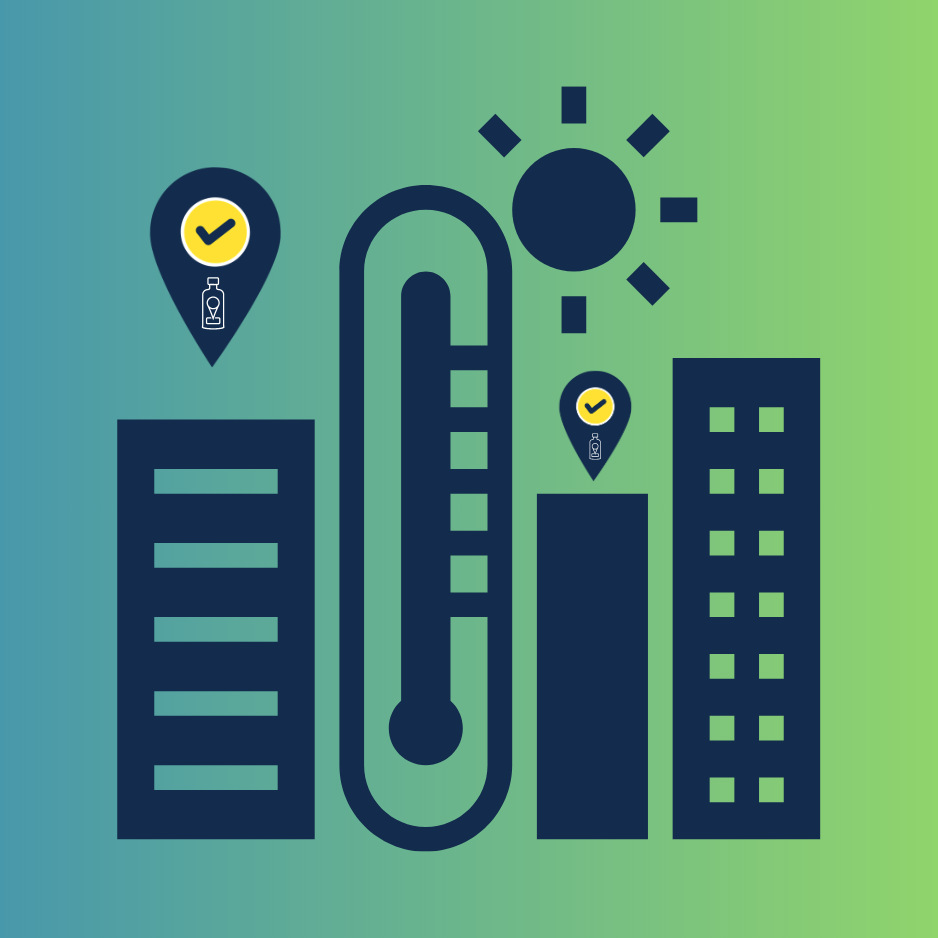 Urban heat spatial data showing heat patterns across urban areas