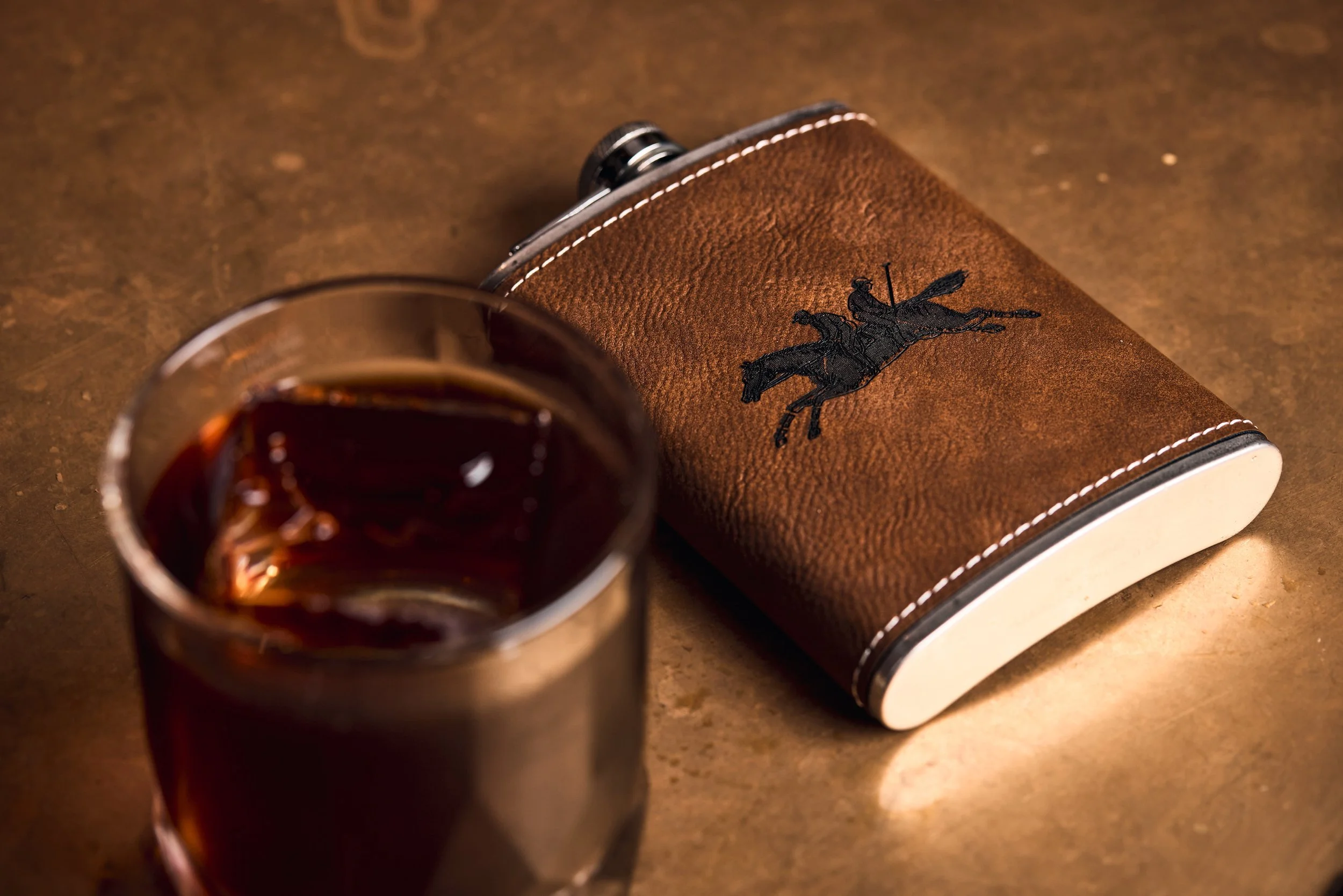 Buenos Aires Polo Club leather hip flask.