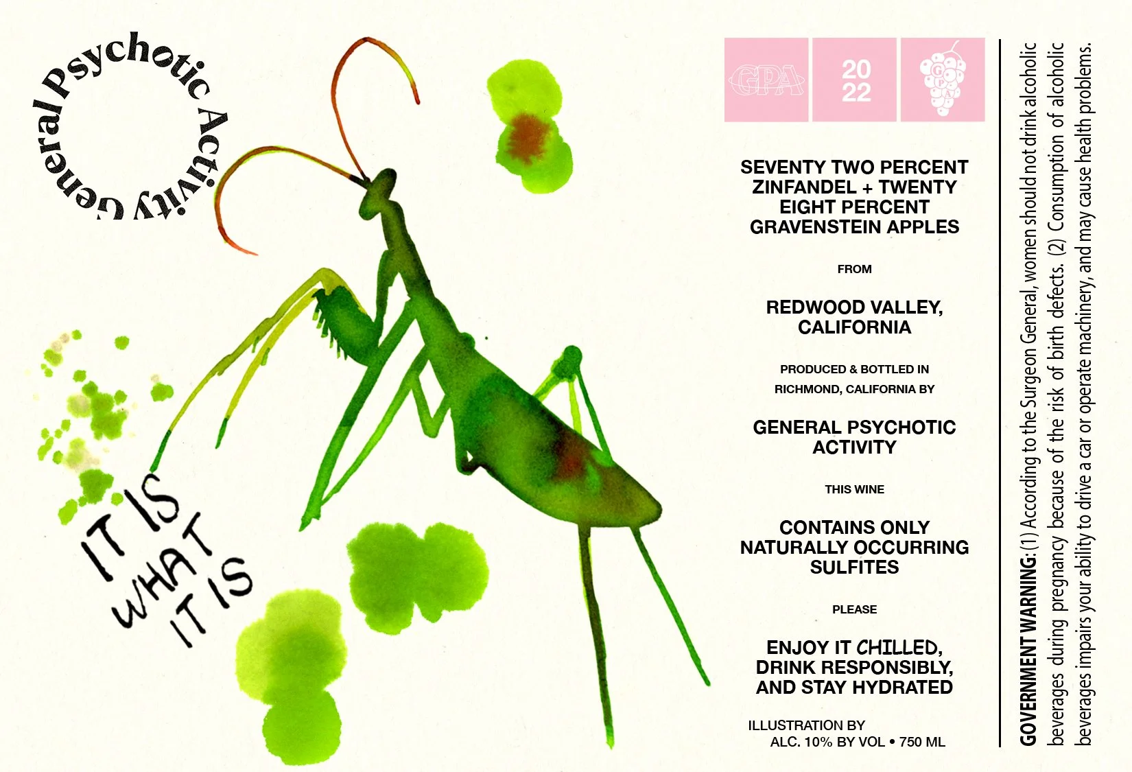 GPA WINES Watercolor Labels