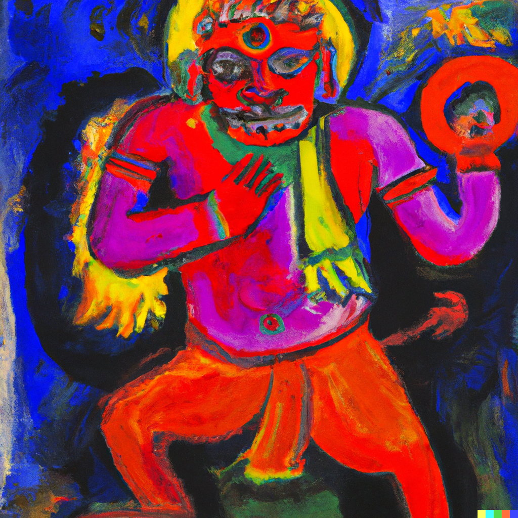DALL·E 2023-03-02 20.04.33 - juggernaut from hindu mythology in bright fauvism romanticism painting german expressionism.png