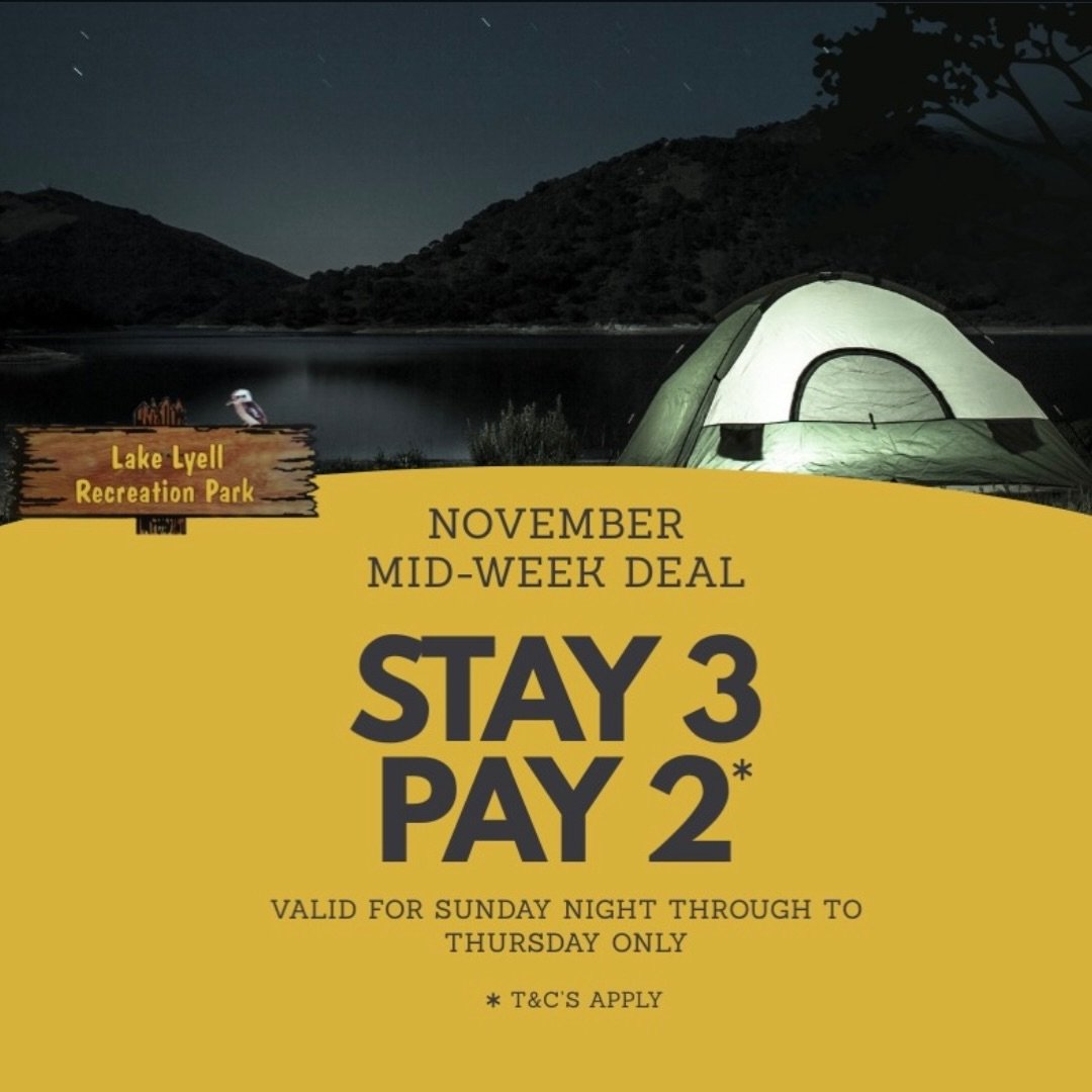 LAST DAYS TO TAKE ADVANTAGE OF OUR STAY 3 PAY 2 NOVEMBER DEAL! 

Escape the crowds and enjoy three peaceful nights by the lake &mdash; while only paying for two! 🌿

Whether it&rsquo;s fishing at sunrise, a quiet cup of coffee by the water, or a midw