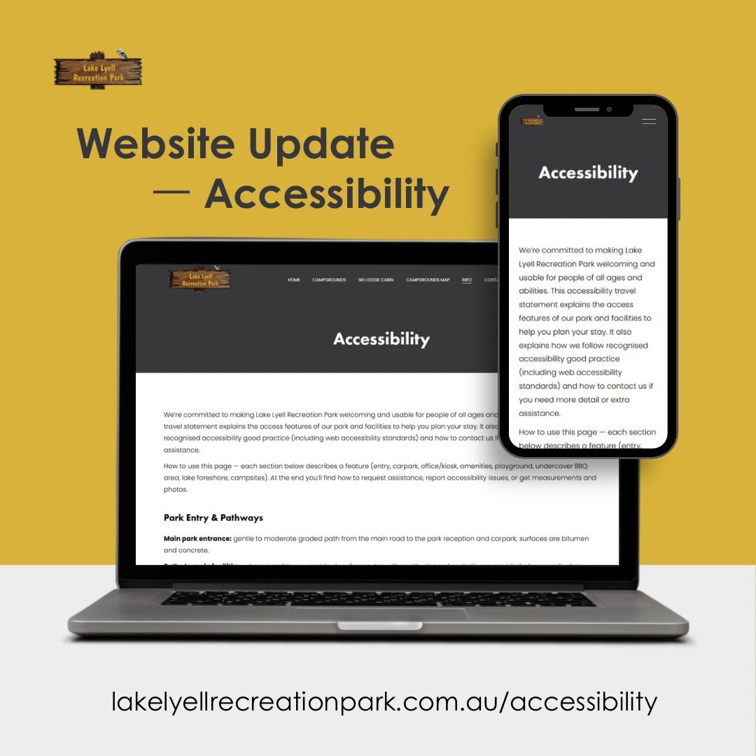 If you have visited our website recently you may have noticed a few changes. One of these being the inclusion of our Accessibility Travel Statement. 

The Accessibility Travel Statement explains the access features of our park and facilities to help 