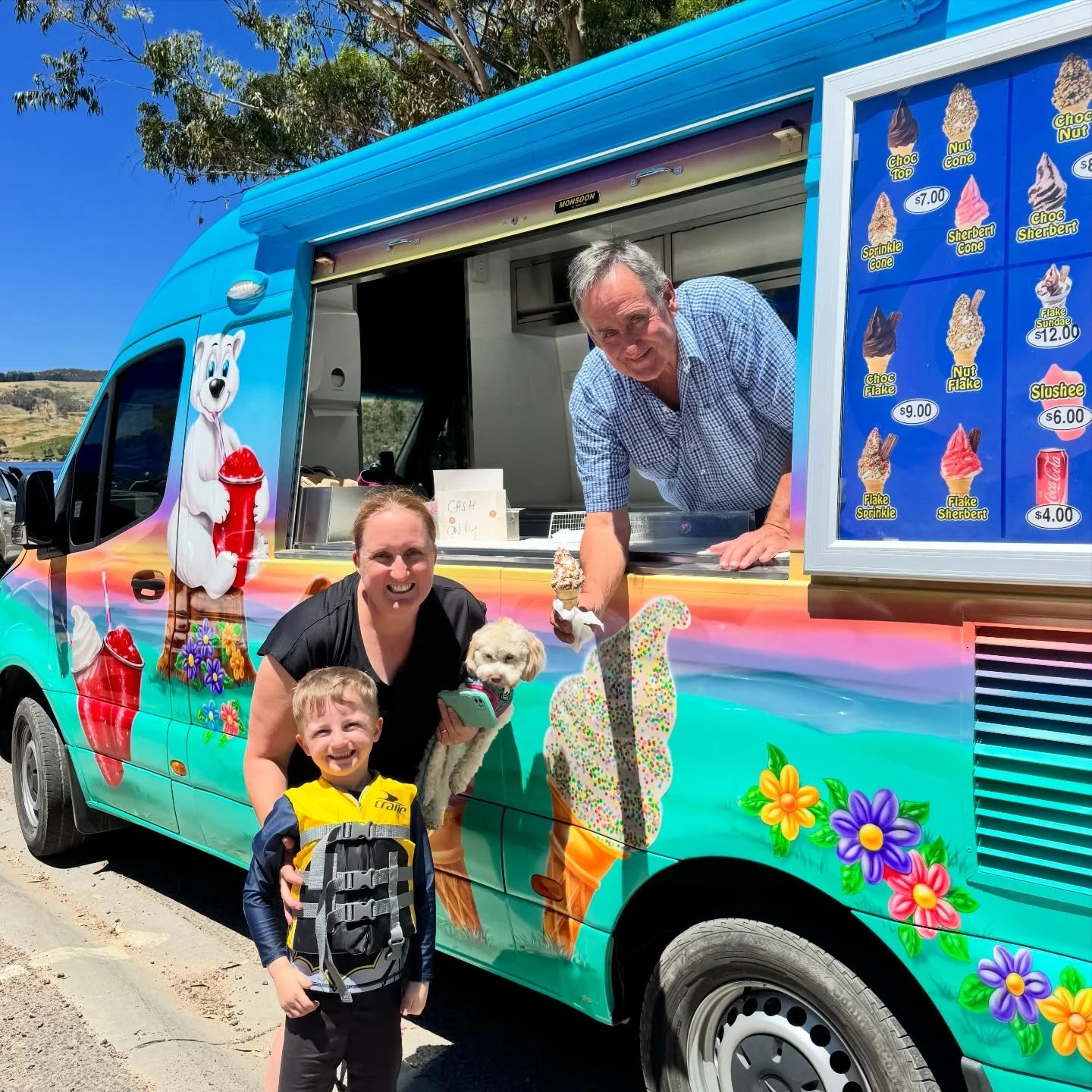 I scream, you scream, we all scream for ice cream! Thanks Mr Whippy aka Garry the GOAT for bringing a bit of sweetness to our day!

@swirlanddip 
____________________________________________
LAKE LYELL RECREATION PARK
Come and enjoy the fun and adven
