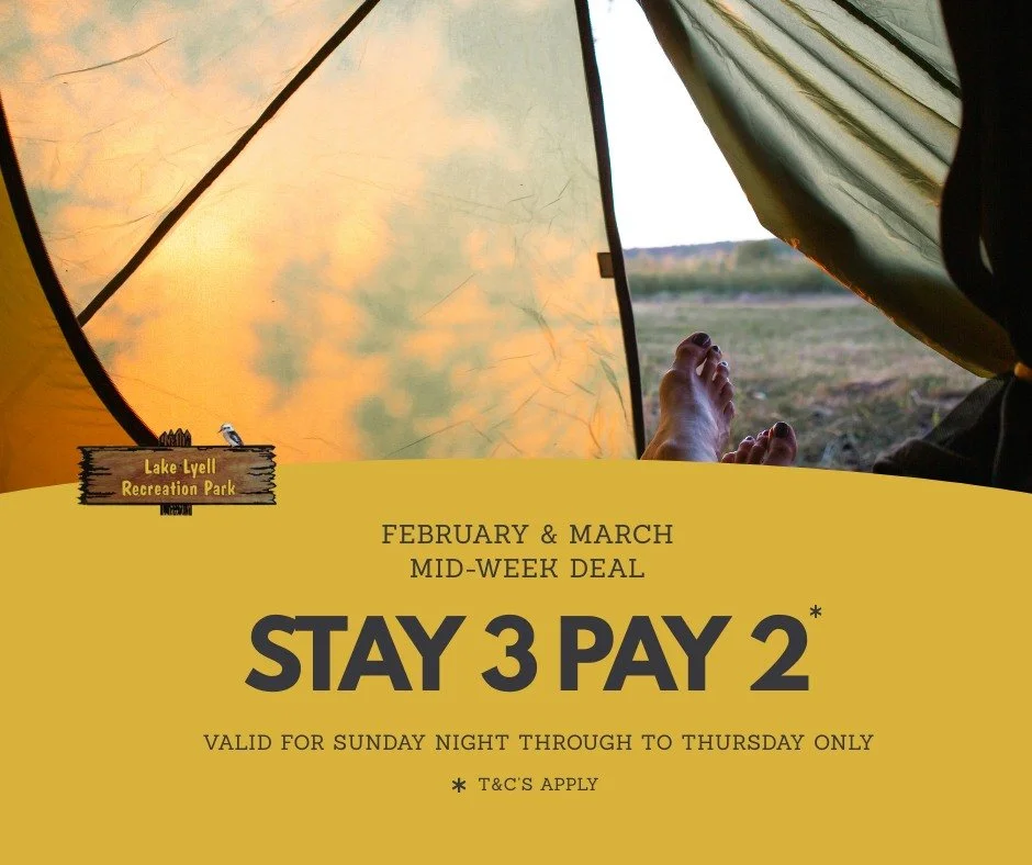 It's your last chance to take advantage of our 'STAY 3 PAY 2' March mid-week deal. Don't miss out! 

Escape the crowds and enjoy three peaceful nights by the lake &mdash; while only paying for two! 🌿

Whether it&rsquo;s fishing at sunrise, a quiet c