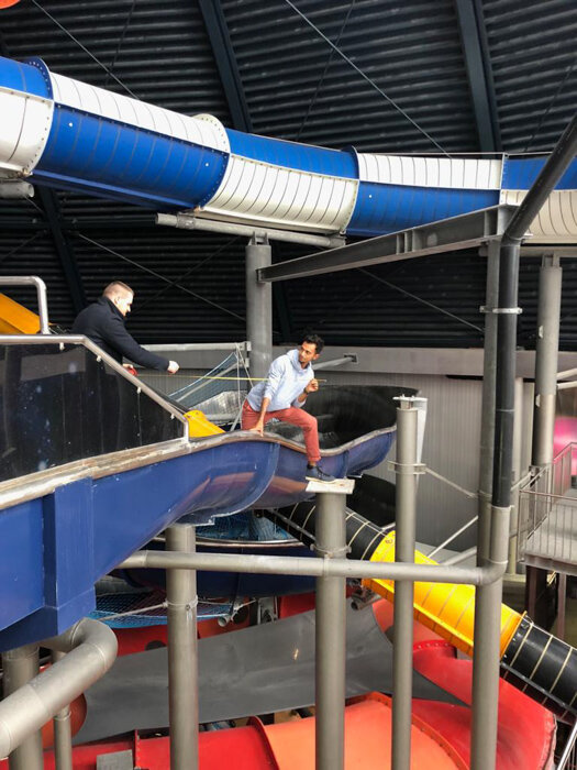 Surveying our slide-to-be : Space Glider at Galaxy Erding, Germany