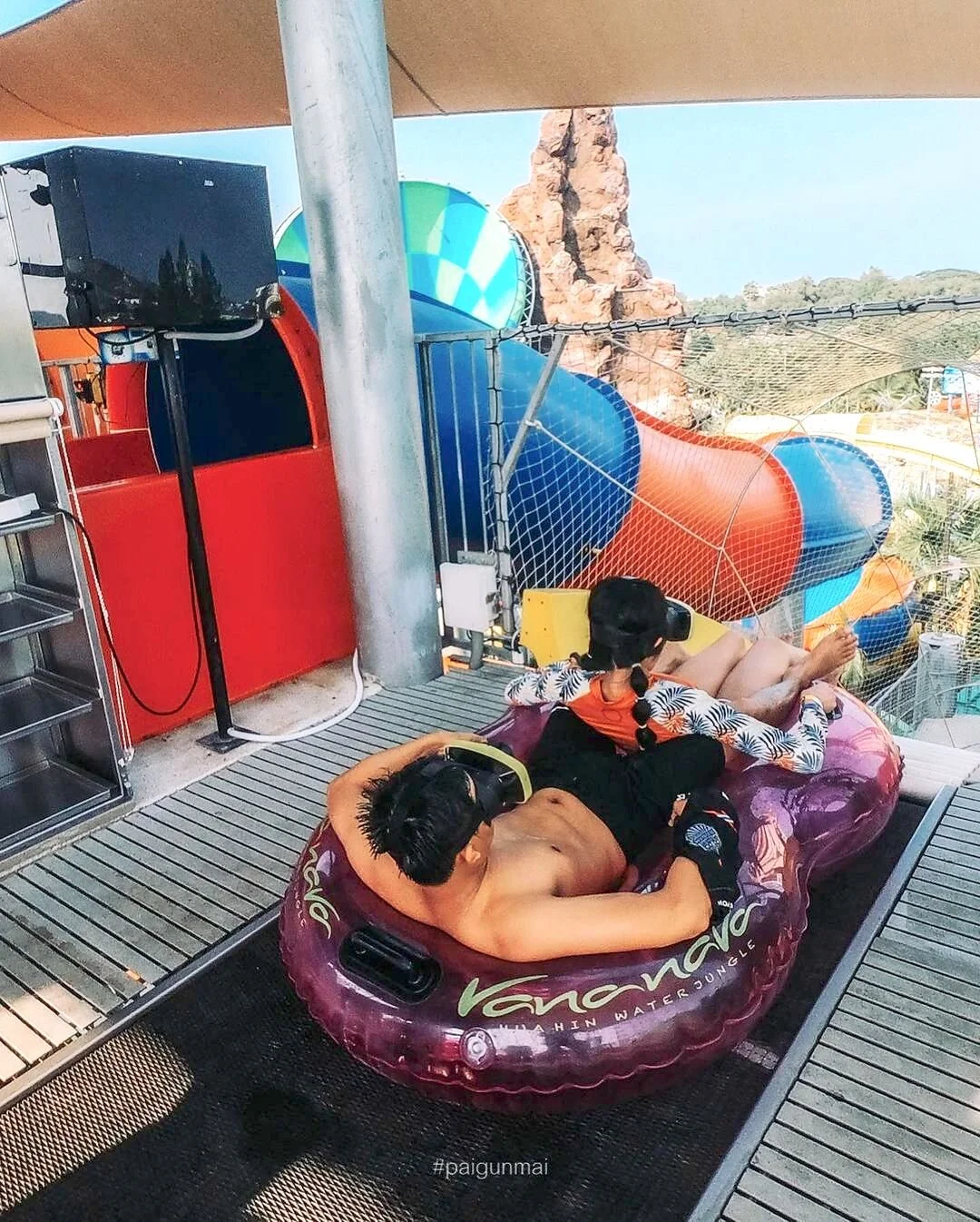 This particular slide has a conveyor belt start that is initiated by the operator pressing a button.