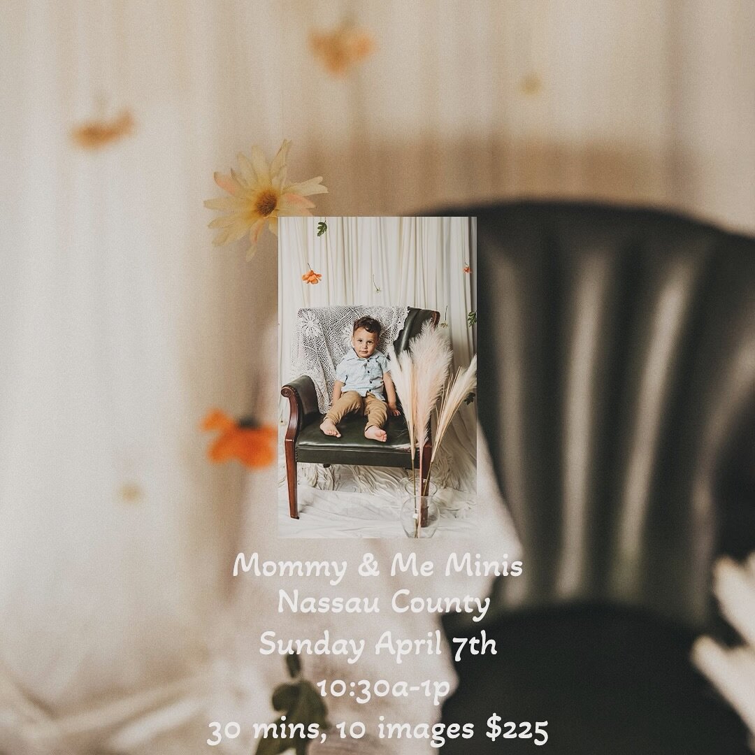 In an effort to get more mommas in photos with their babes, I will be holding 3 minis in April, this is the 2nd one on Sunday, April 7th.  If you&rsquo;re interested please dm me or reach out via the link in the bio. Thanks☀️