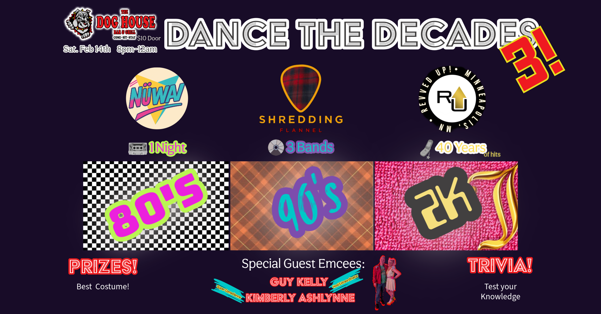 Dance the Decades #3! Multi band Event 