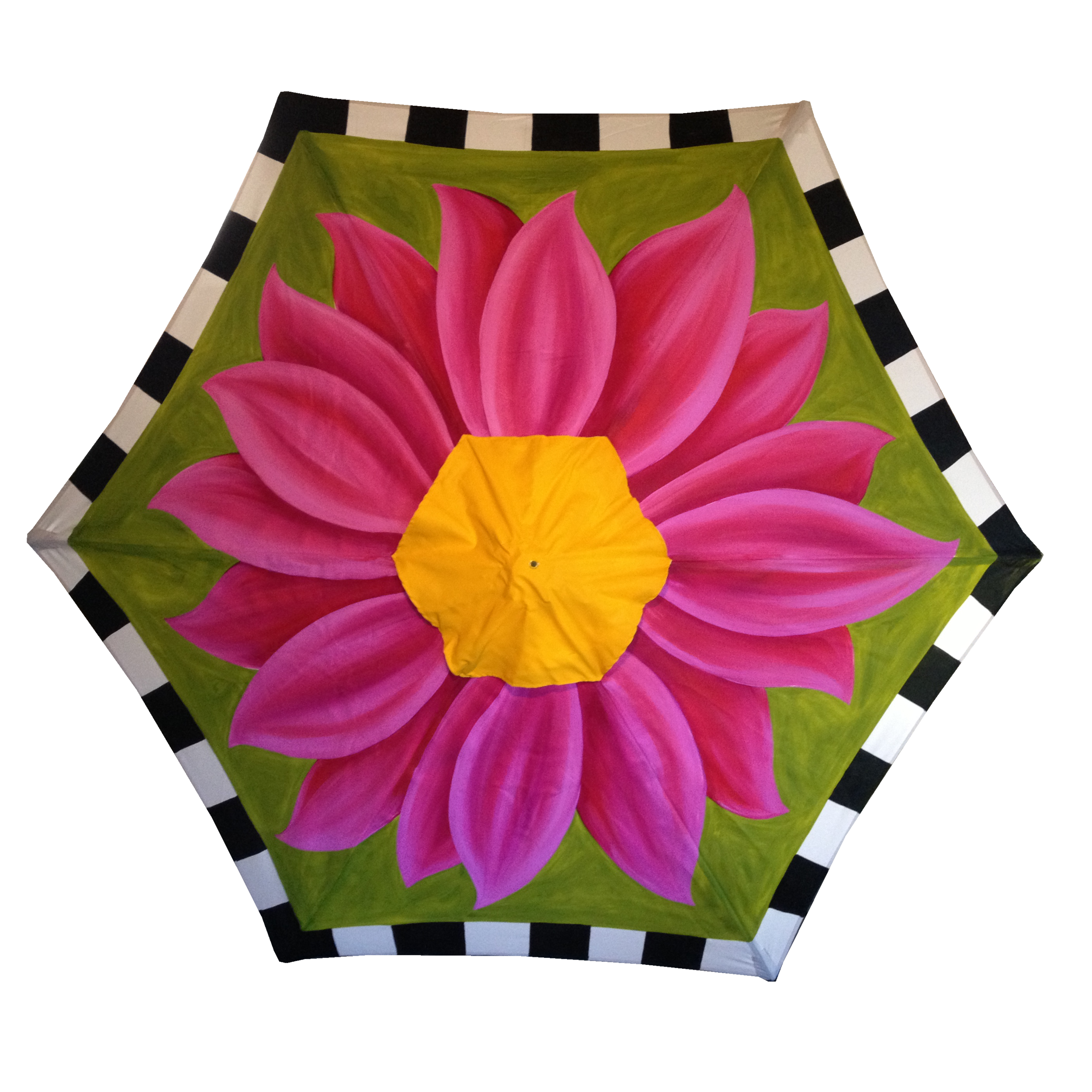 Fire Poppy (Pink on Green)