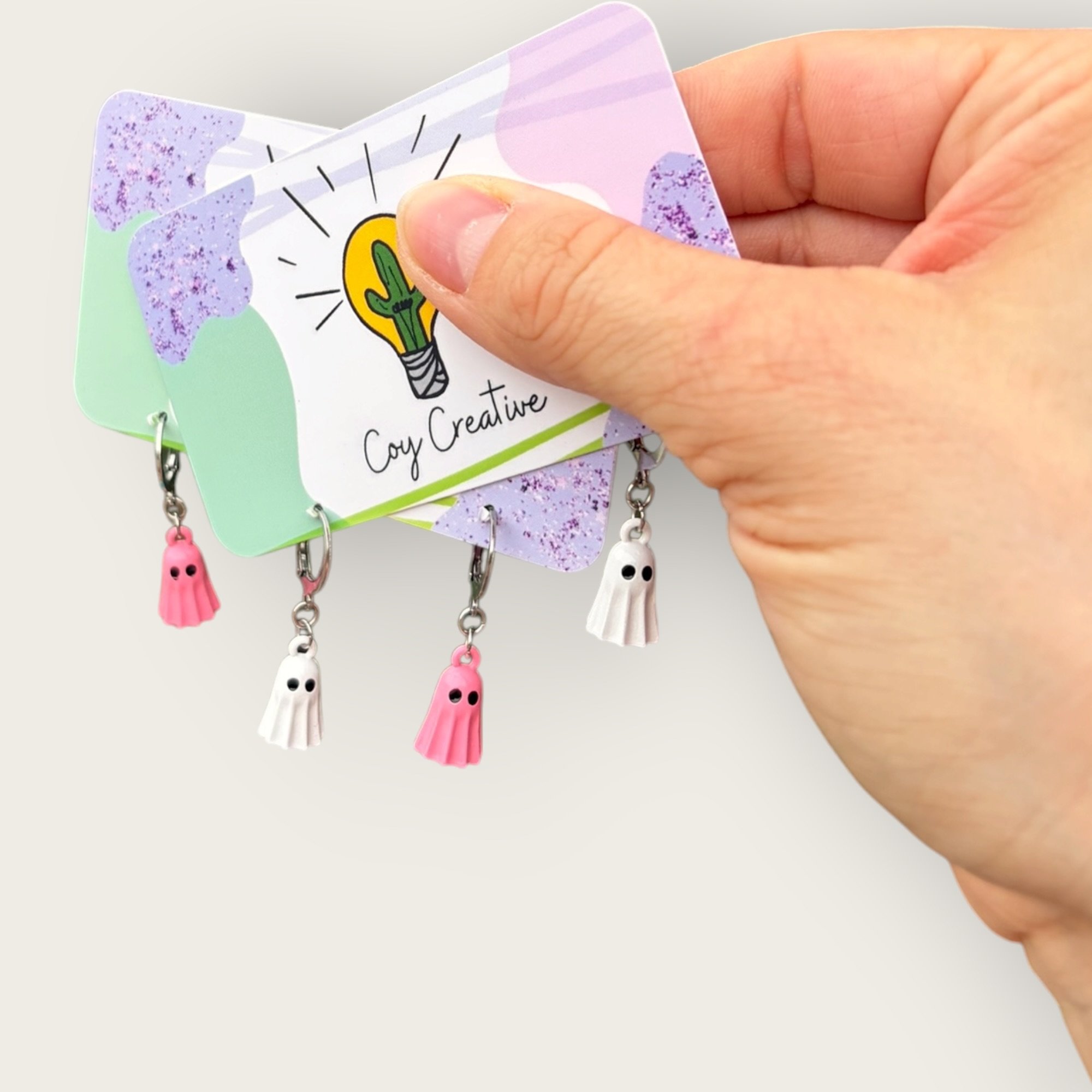 Mini Ghost Charm Earrings