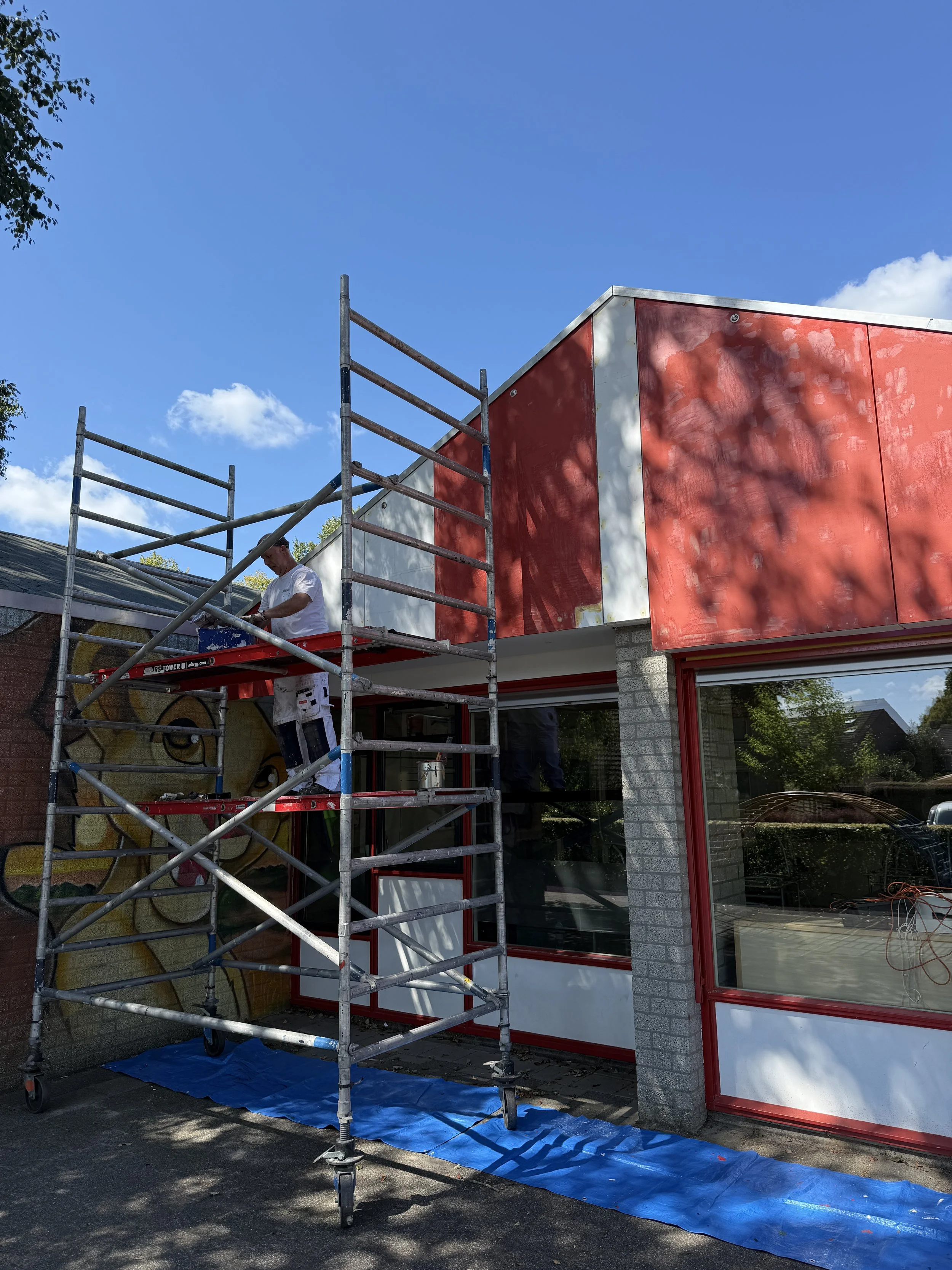 Buitenschilderwerk basisschool "De Linebeam" Drachten