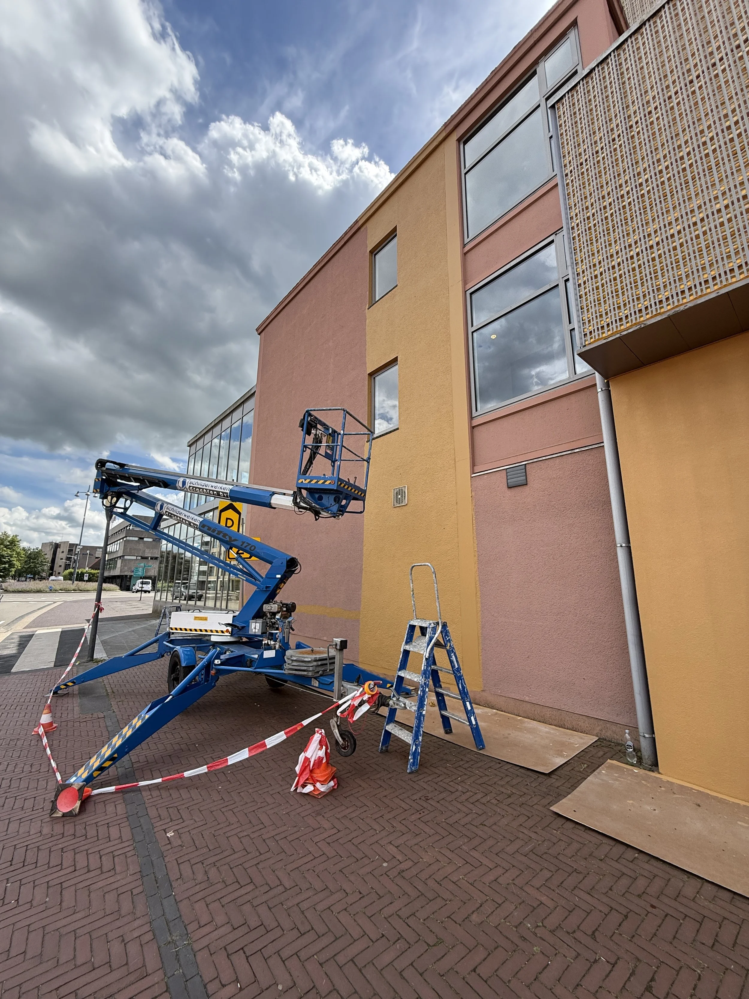 Buitenschilderwerk gevelmuren De Lawei Drachten