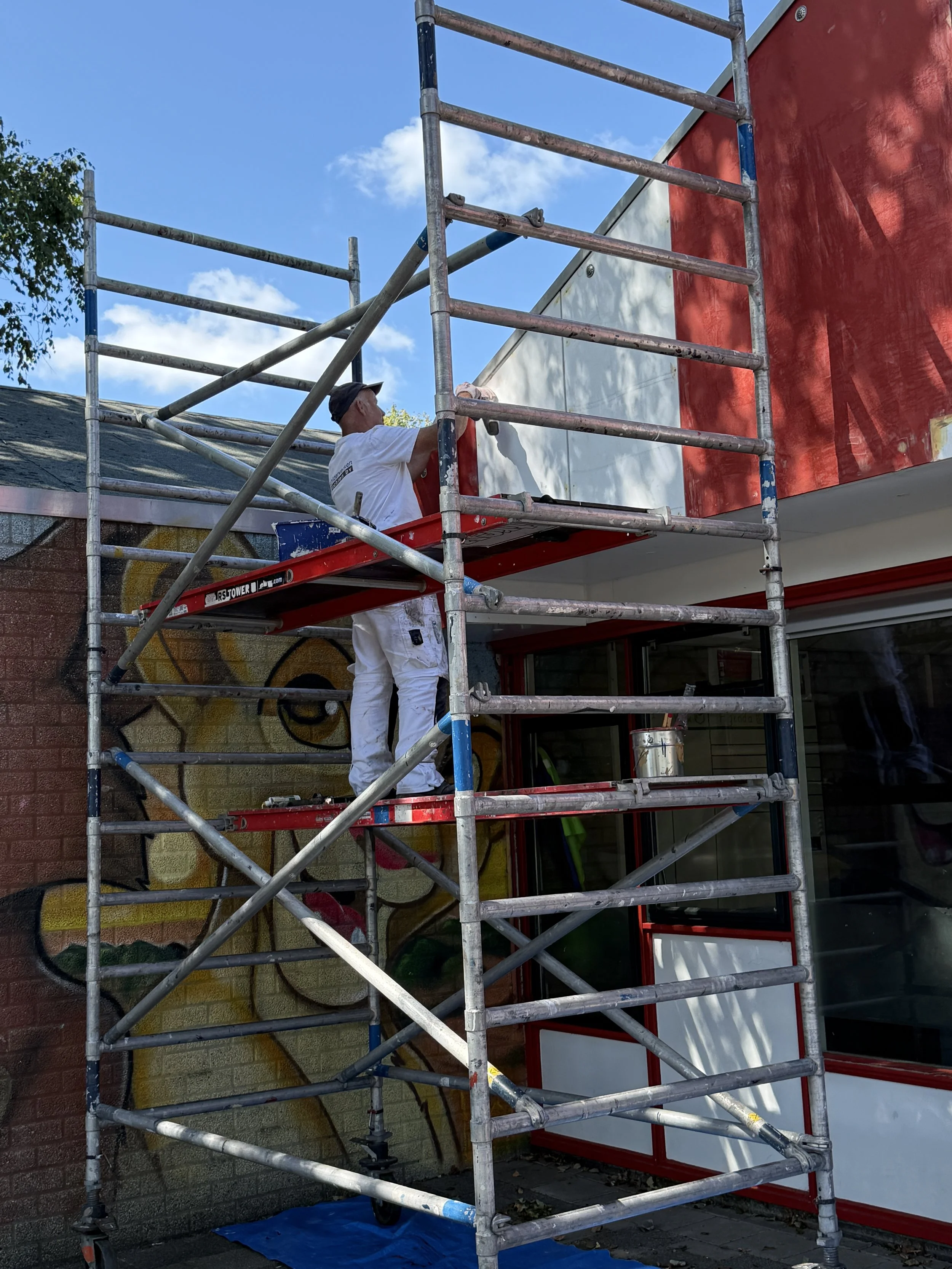 Buitenschilderwerk basisschool "De Linebeam" Drachten